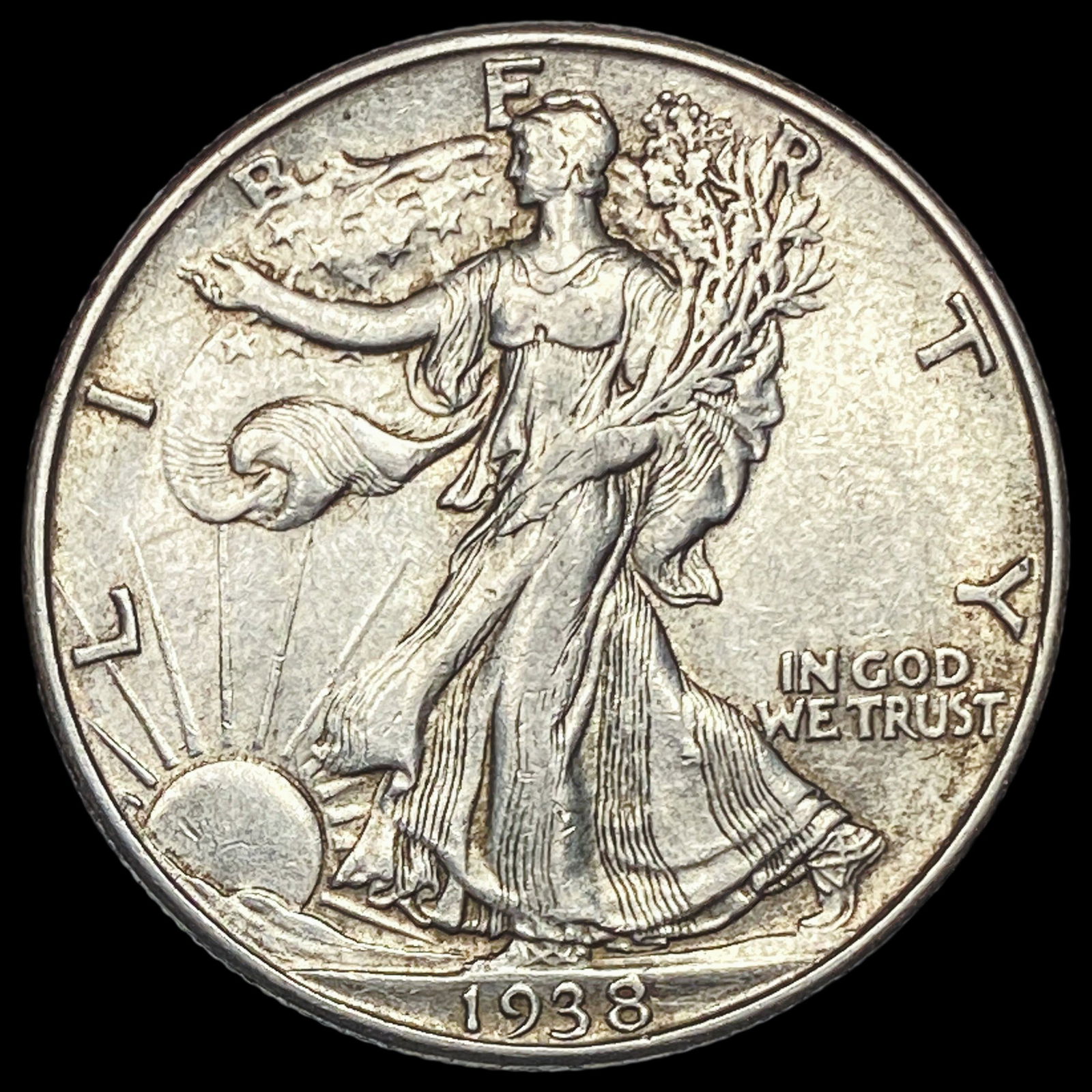 1938-D Silver Walking Liberty Half Dollar CLOSELY UNCIRCULATED (1 of 2)