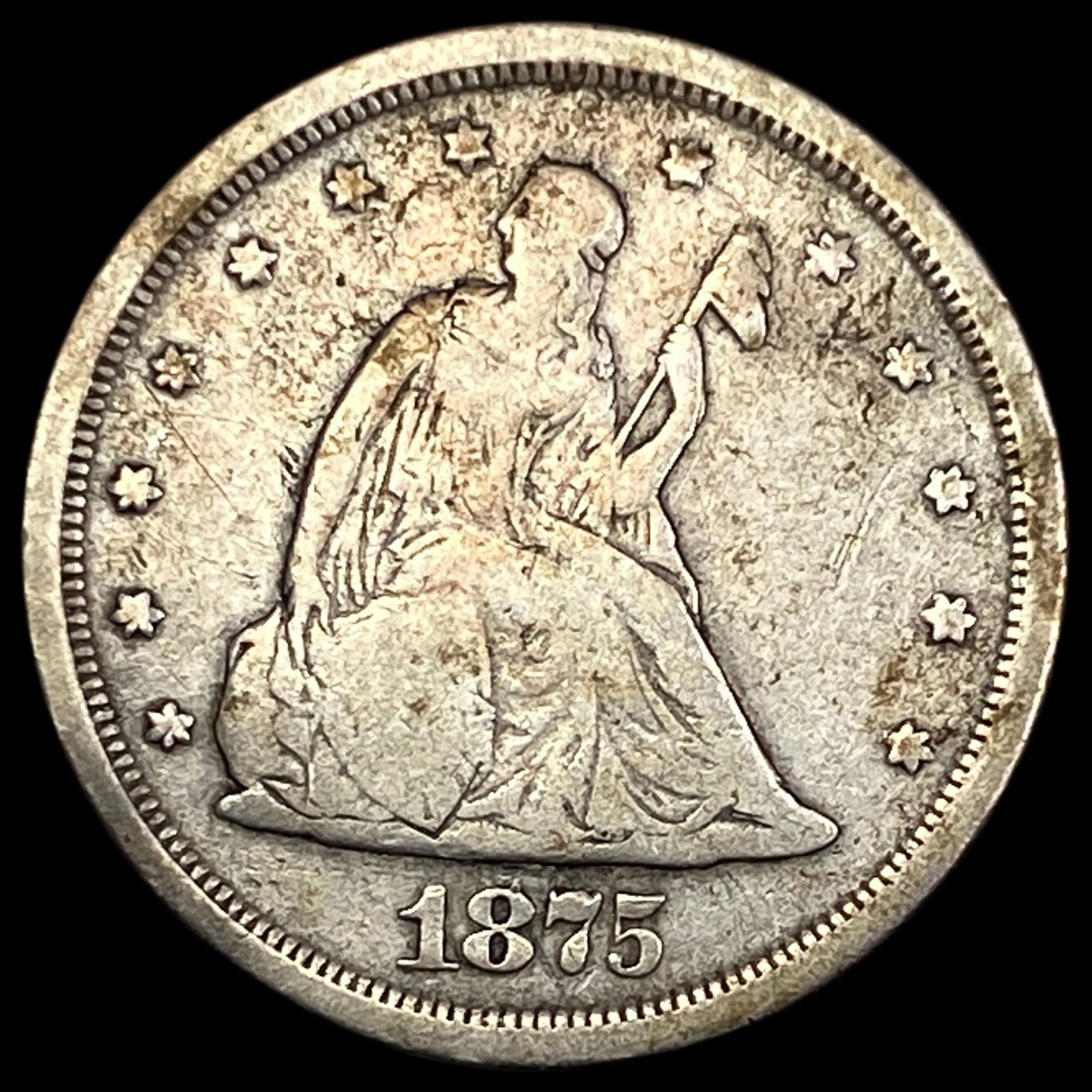 1875-S Silver Twenty Cents ABOUT UNCIRCULATED (1 of 2)