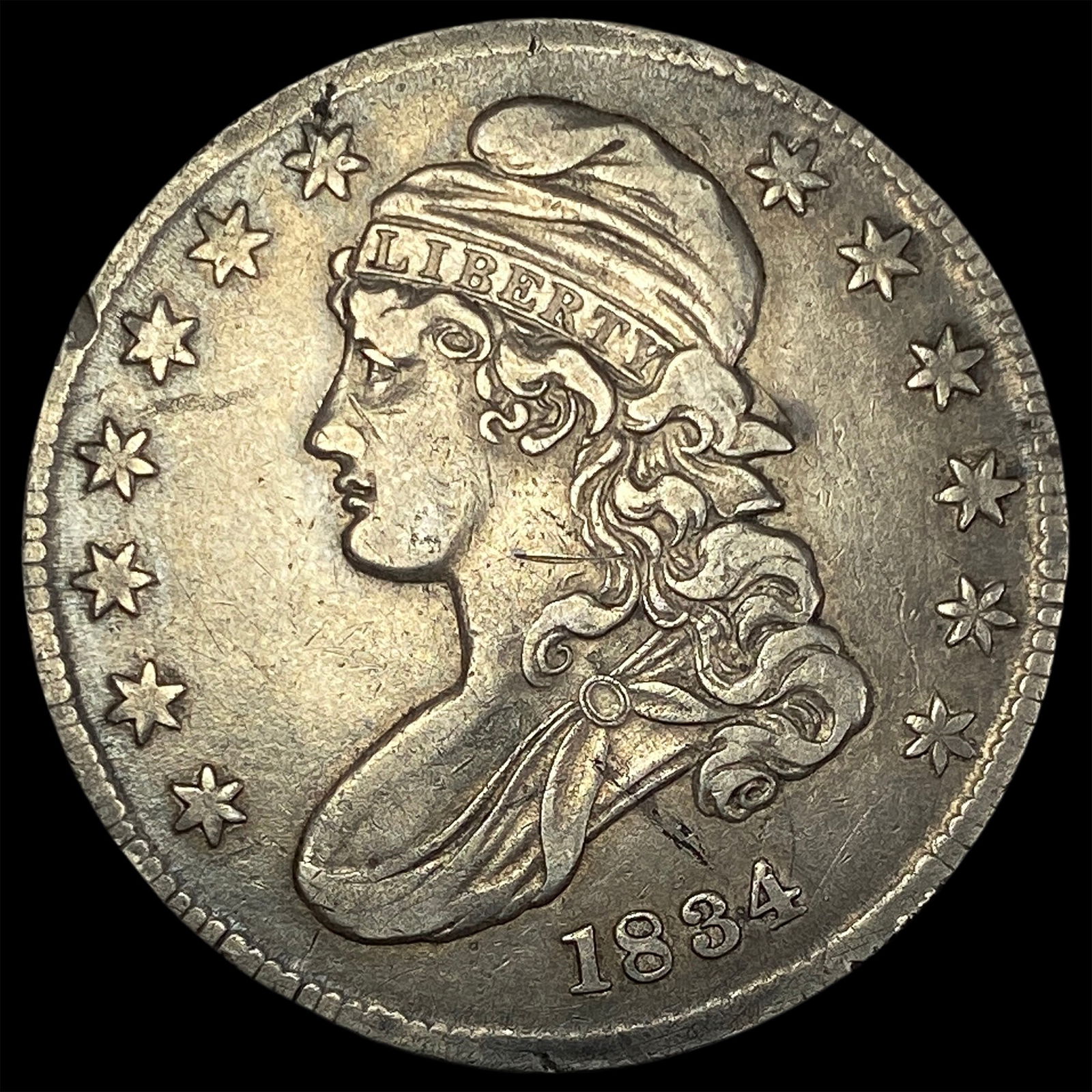 1834 Capped Bust Half Dollar NEARLY UNCIRCULATED (1 of 2)
