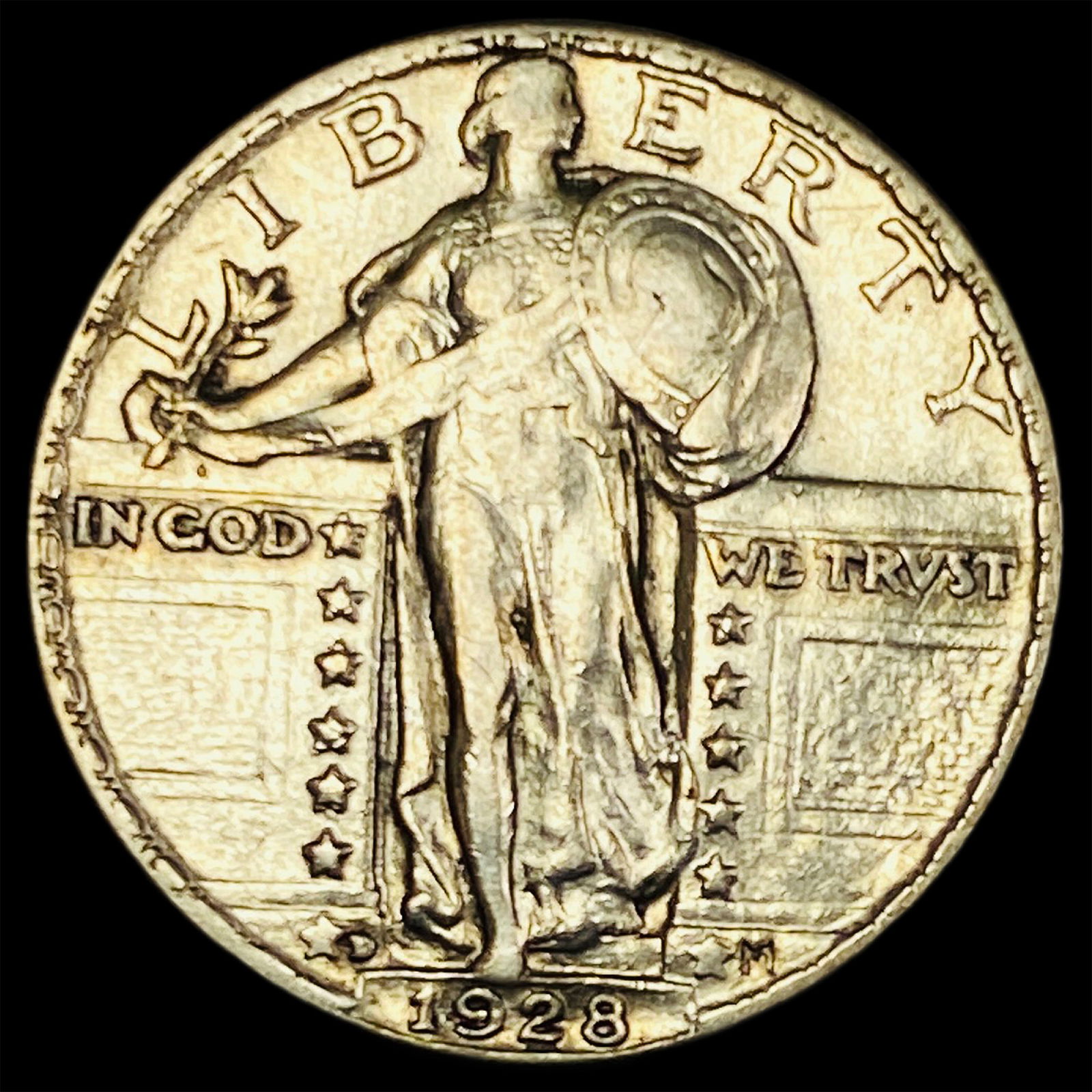 1928-D Silver Standing Liberty Quarter CHOICE AU: 1928-D Silver Standing Liberty Quarter CHOICE AU