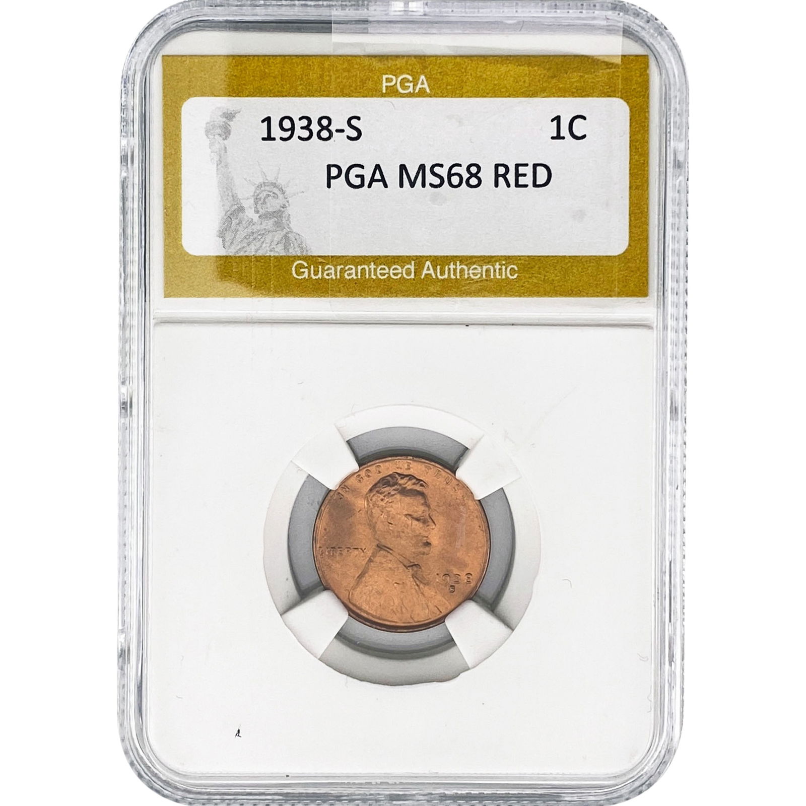 1938-S Wheat Cent PGA MS68 RED (1 of 2)