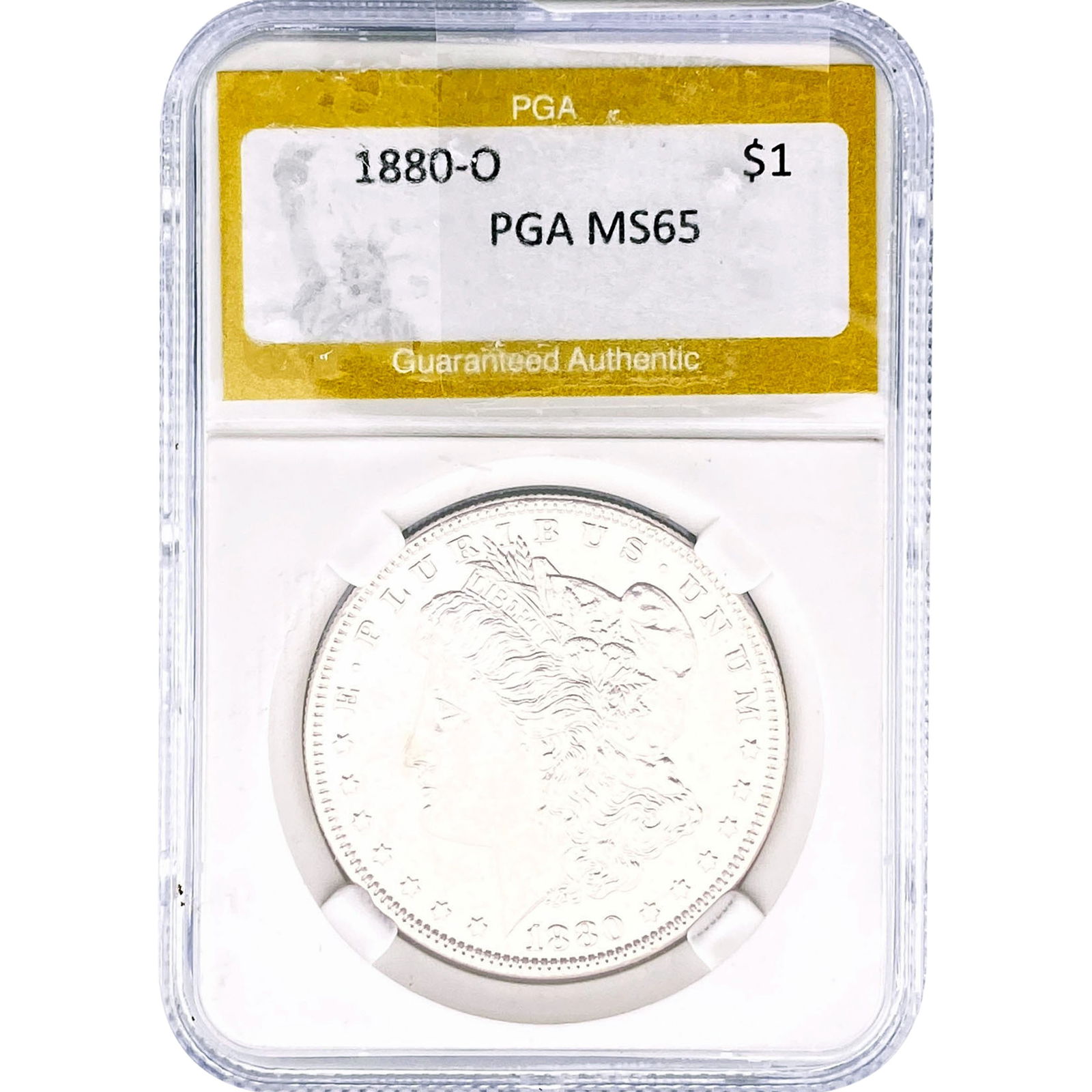 1880-O Morgan Silver Dollar PGA MS65: 1880-O Morgan Silver Dollar PGA MS65