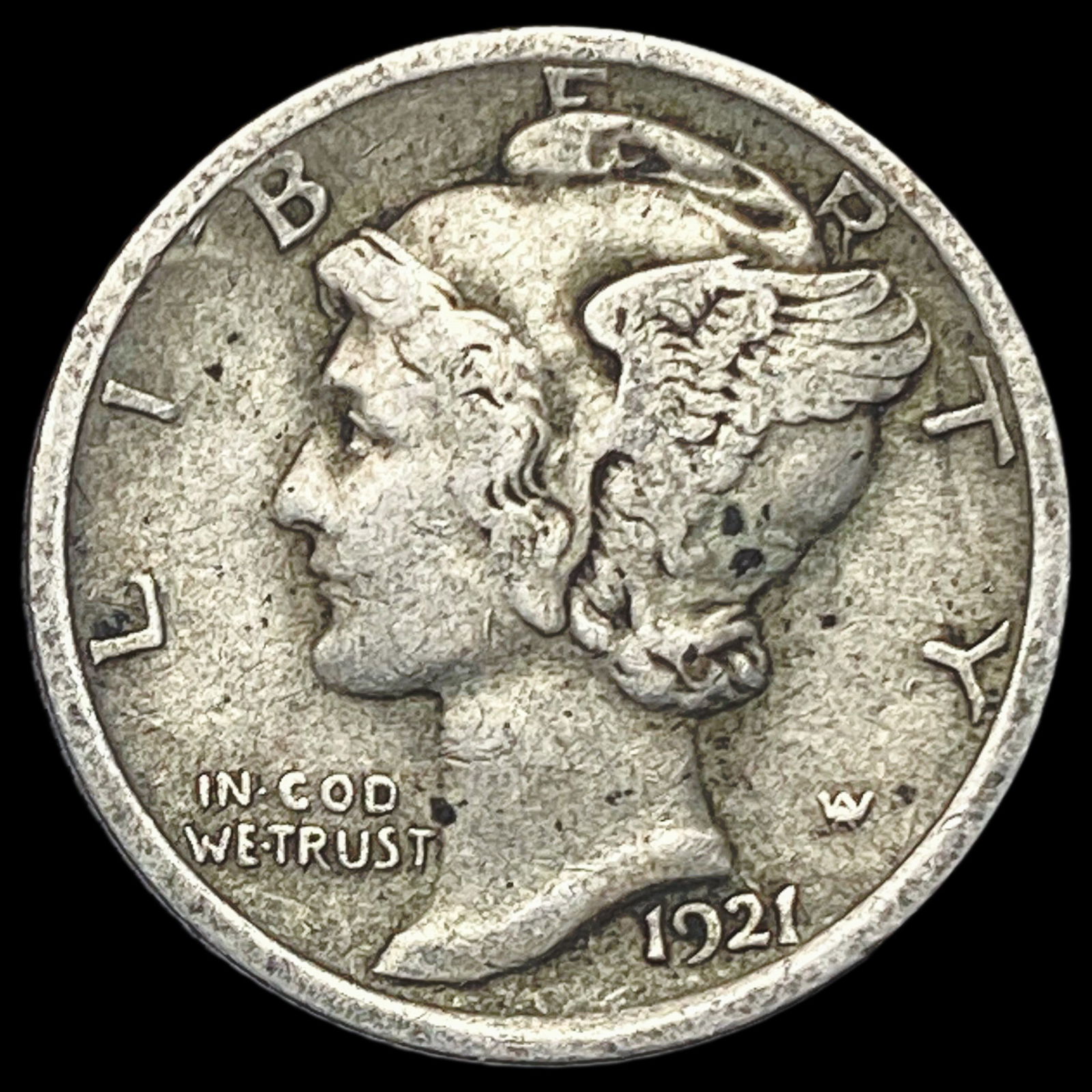 1921 Mercury Dime LIGHTLY CIRCULATED (1 of 2)