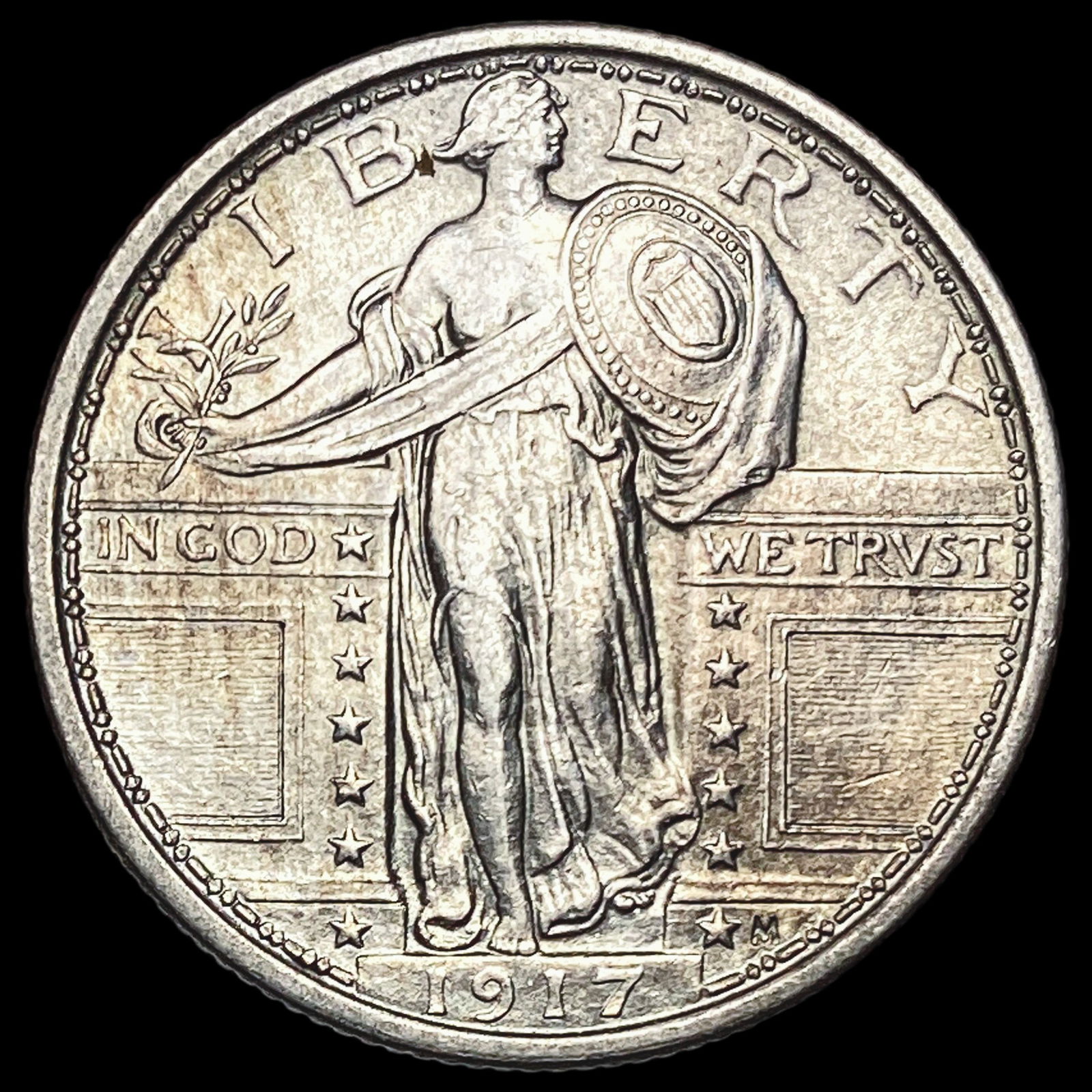 1917 Type 1 Standing Liberty Quarter CHOICE AU (1 of 2)