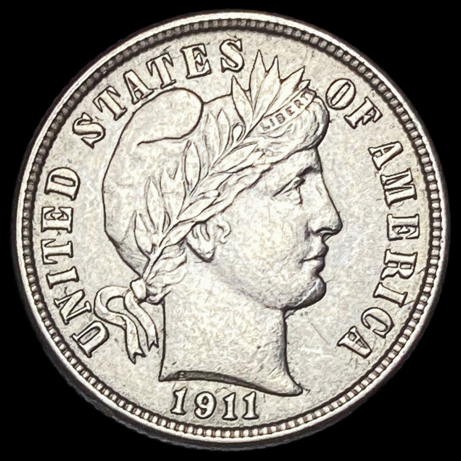 1911 Barber Dime CHOICE AU (1 of 2)