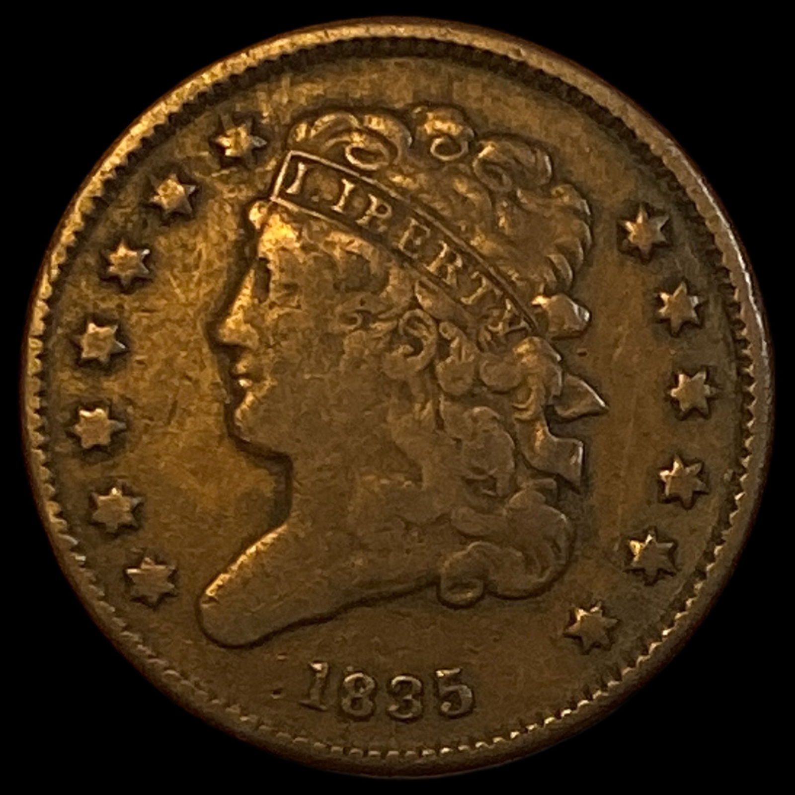 1835 Classic Head Half Cent LIGHTLY CIRCULATED (1 of 2)