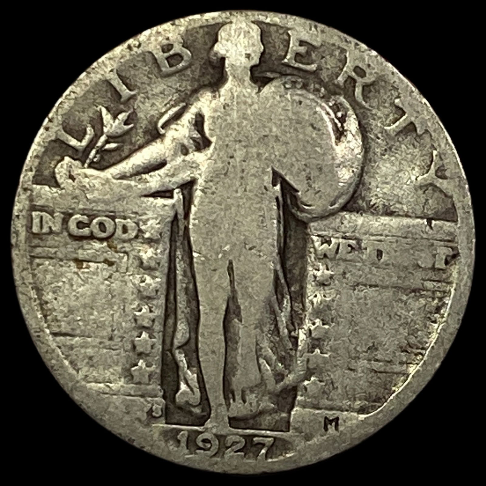 1927-S Standing Liberty Quarter NICELY CIRCULATED (1 of 2)