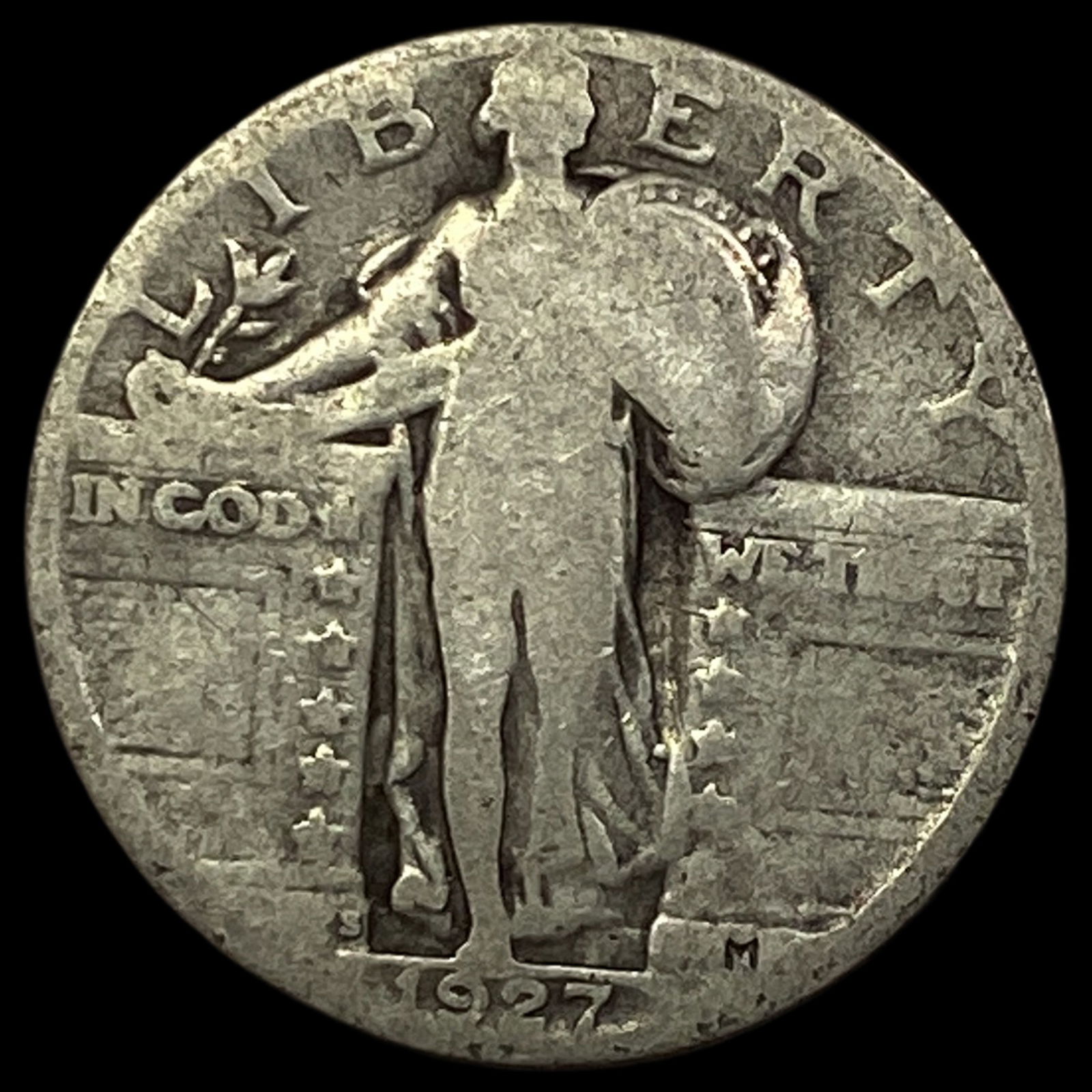 1927-S Standing Liberty Quarter NICELY CIRCULATED: 1927-S Standing Liberty Quarter NICELY CIRCULATED