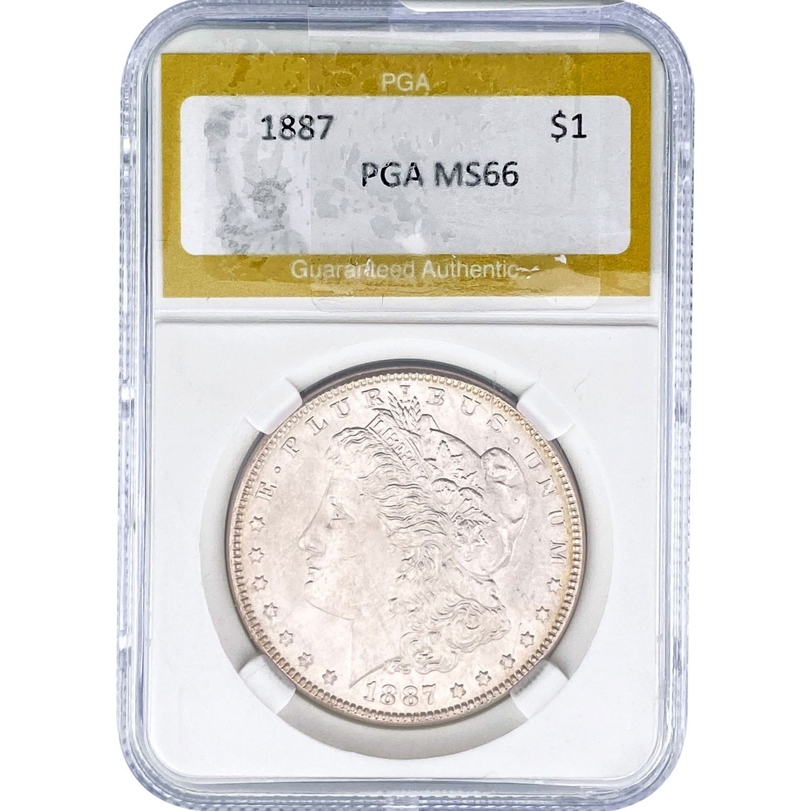 1887 Morgan Silver Dollar PGA MS66: 1887 Morgan Silver Dollar PGA MS66