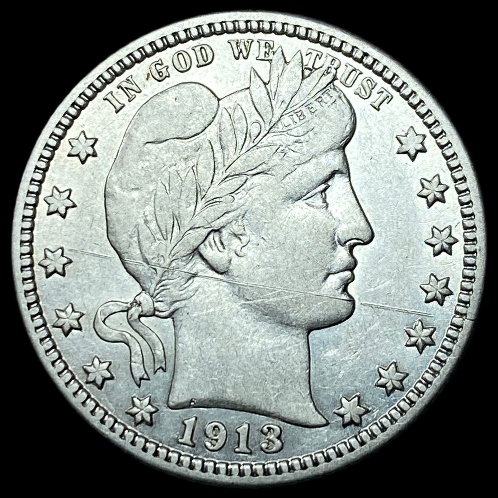 1913 Barber Silver Quarter CLOSELY UNCIRCULATED (1 of 2)