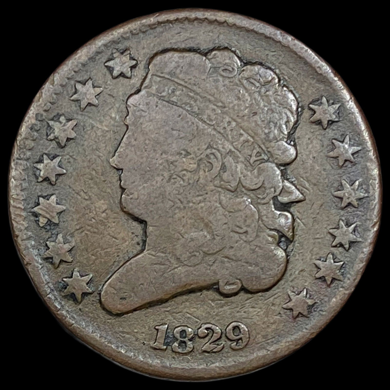 1829 Classic Head Half Cent NICELY CIRCULATED (1 of 2)