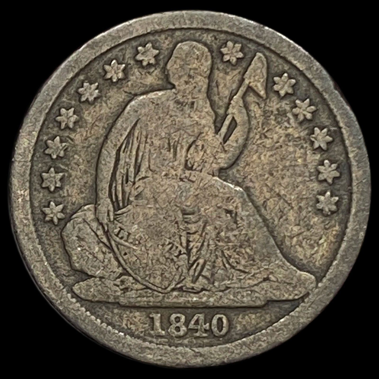 1840-O Seated Liberty Dime NICELY CIRCULATED: 1840-O Seated Liberty Dime NICELY CIRCULATED