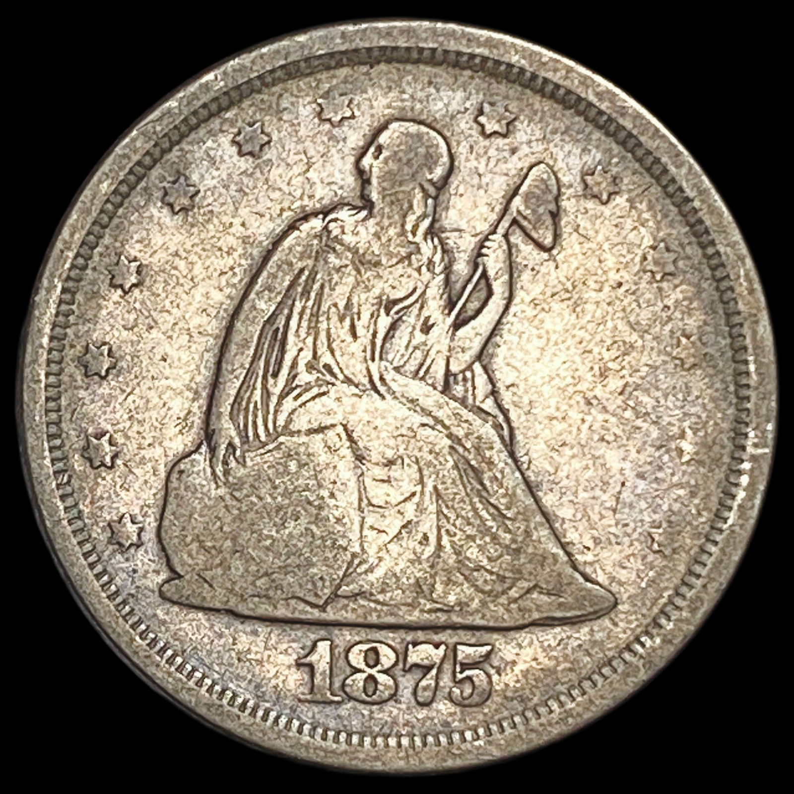 1875-S Silver Twenty Cents NICELY CIRCULATED: 1875-S Silver Twenty Cents NICELY CIRCULATED