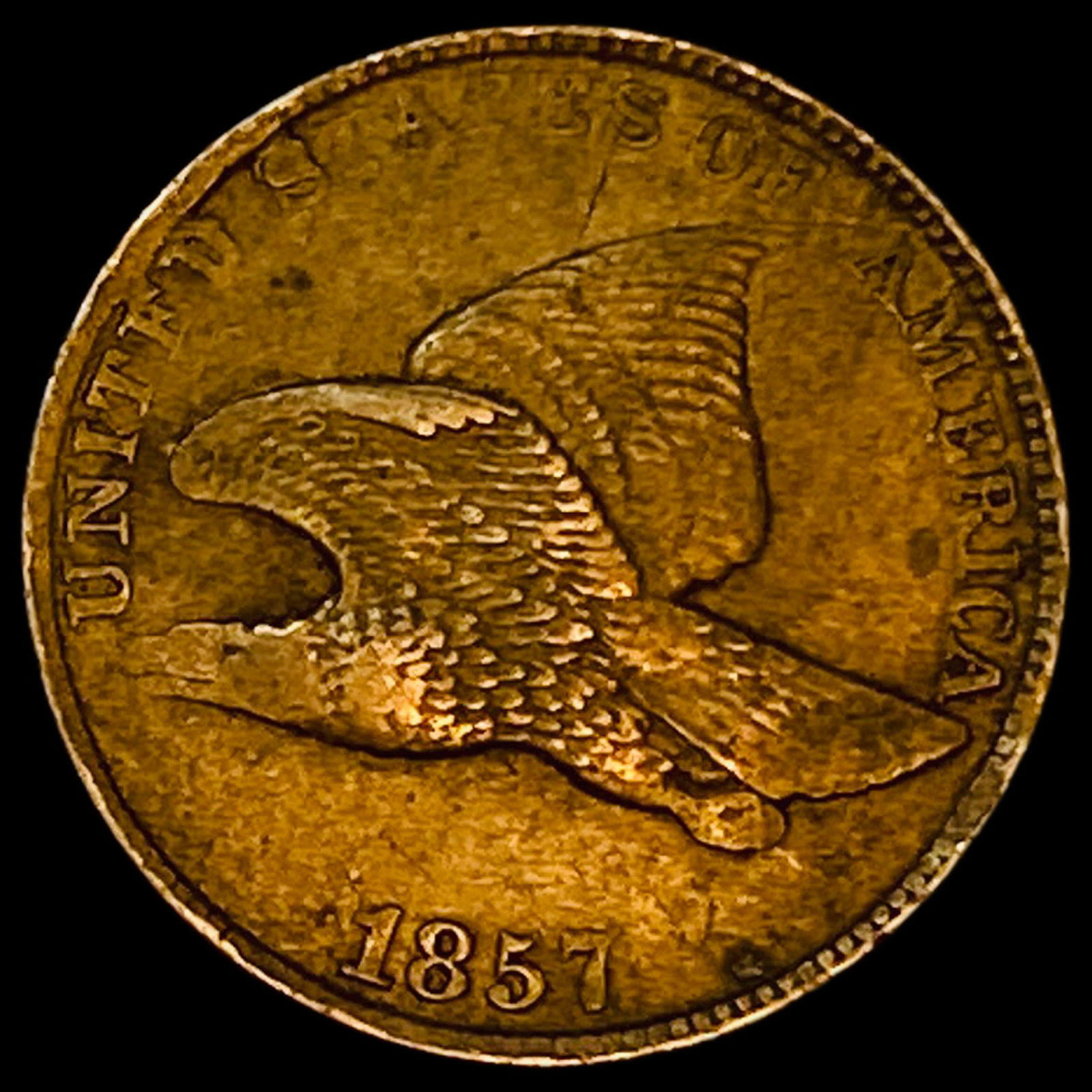1857 Flying Eagle Cent CLOSELY UNCIRCULATED (1 of 2)
