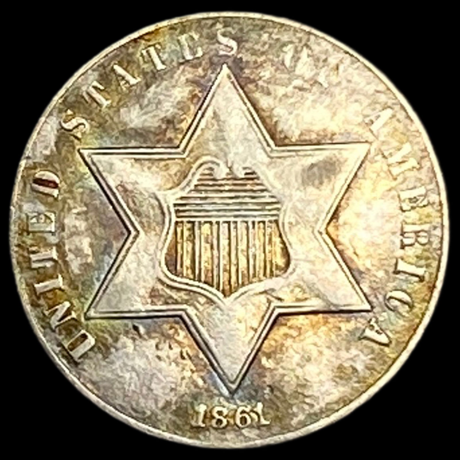 1861 Silver Three-Cent Piece UNCIRCULATED (1 of 2)