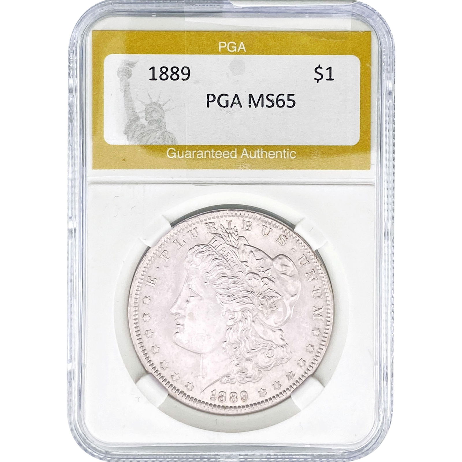 1889 Morgan Silver Dollar PGA MS65: 1889 Morgan Silver Dollar PGA MS65