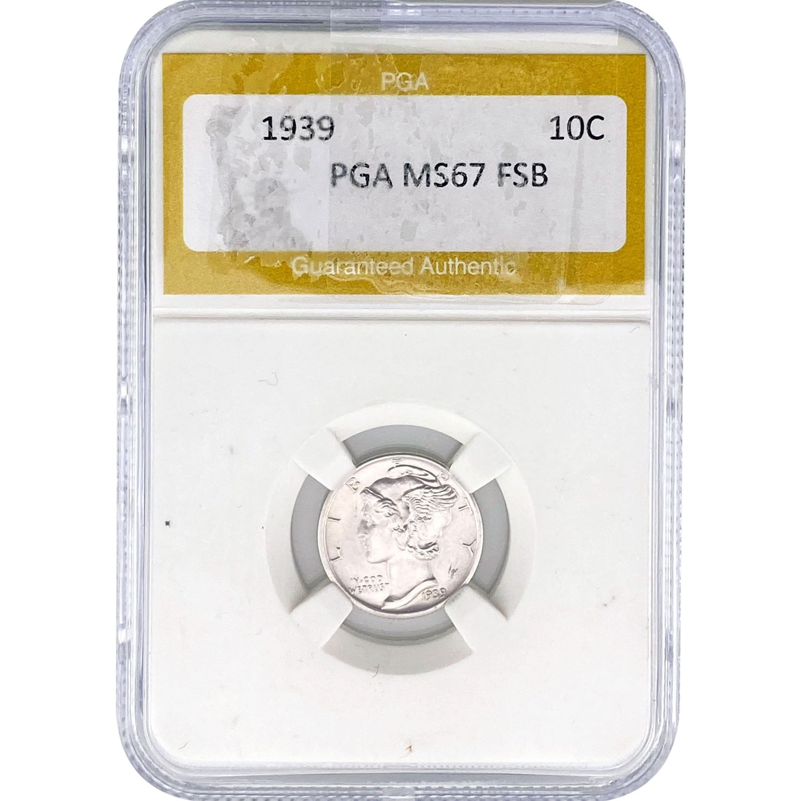 1939 Mercury Silver Dime PGA MS67 FSB (1 of 2)
