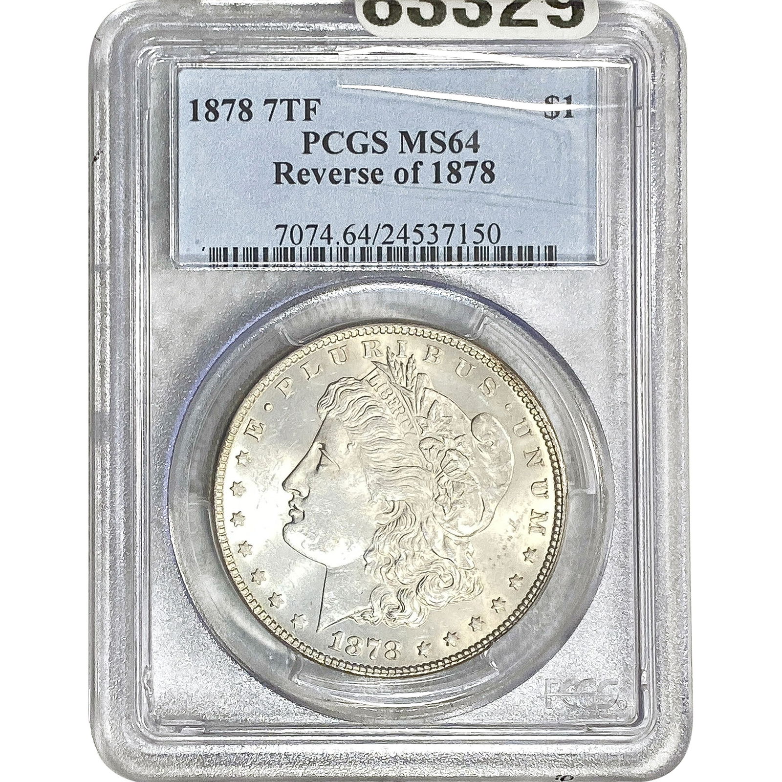 1878 Rev. 1878 Morgan Silver Dollar PCGS MS64: 1878 Rev. 1878 Morgan Silver Dollar PCGS MS64