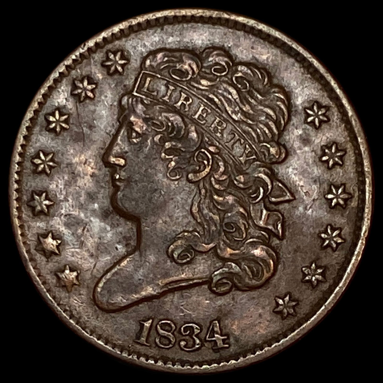 1834 Classic Head Half Cent CHOICE AU (1 of 2)