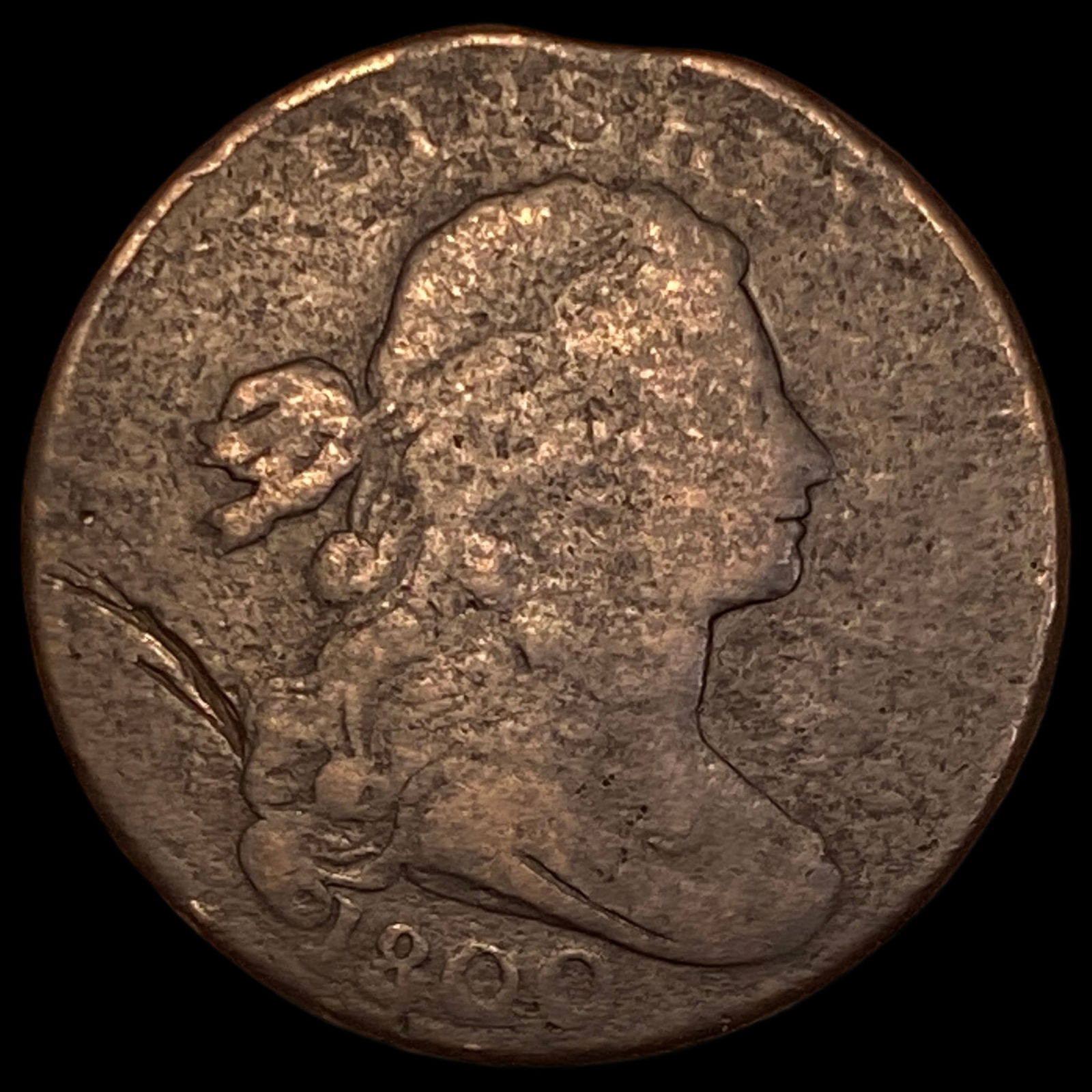 1800 Draped Bust Large Cent NICELY CIRCULATED: 1800 Draped Bust Large Cent NICELY CIRCULATED
