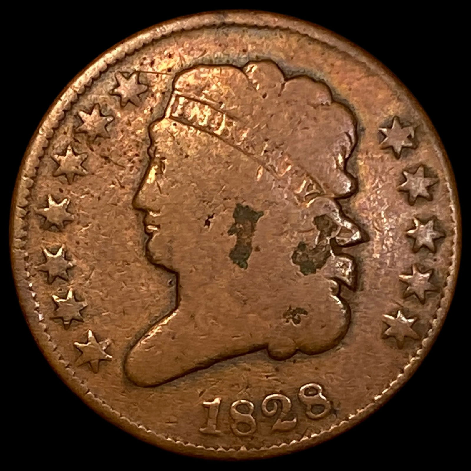 1828 Classic Head Half Cent NICELY CIRCULATED (1 of 2)