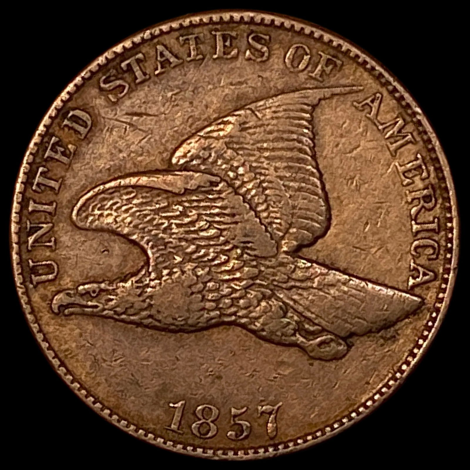 1857 Flying Eagle Cent CLOSELY UNCIRCULATED (1 of 2)