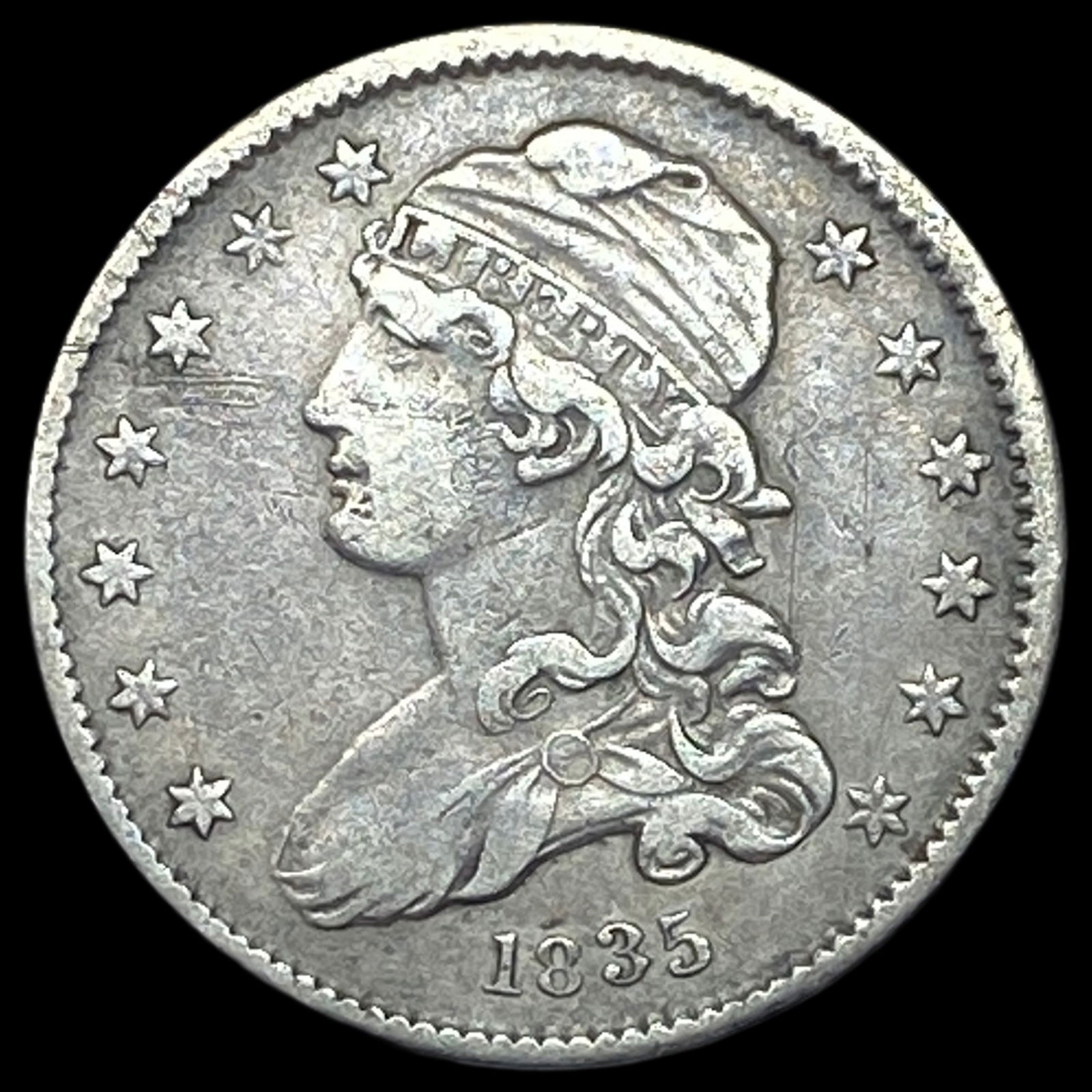 1835 Capped Bust Quarter ABOUT UNCIRCULATED (1 of 2)