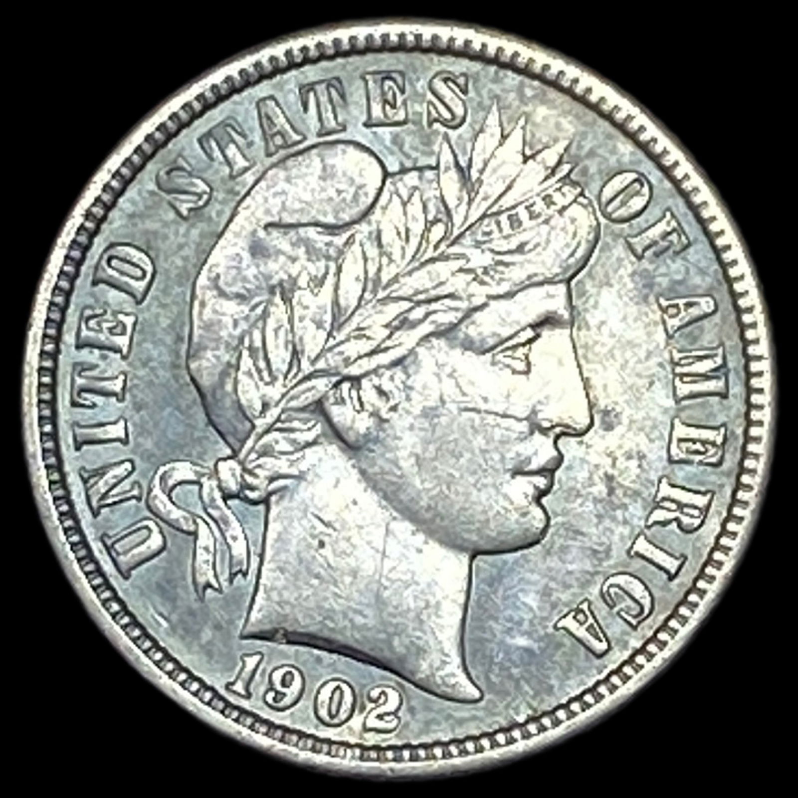 1902 Barber Dime CLOSELY UNCIRCULATED: 1902 Barber Dime CLOSELY UNCIRCULATED