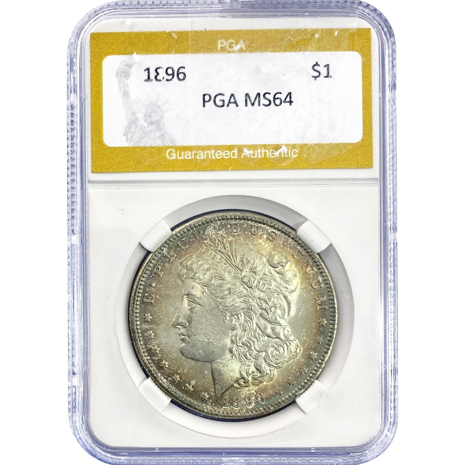 1896 Morgan Silver Dollar PGA MS64: 1896 Morgan Silver Dollar PGA MS64