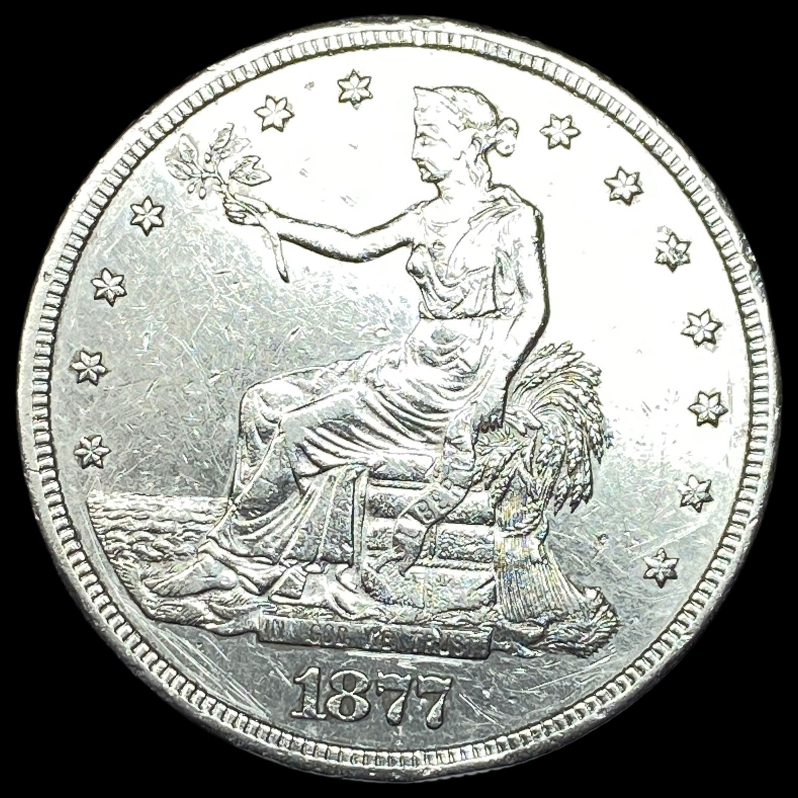 1877-S Silver Trade Dollar CHOICE AU (1 of 2)