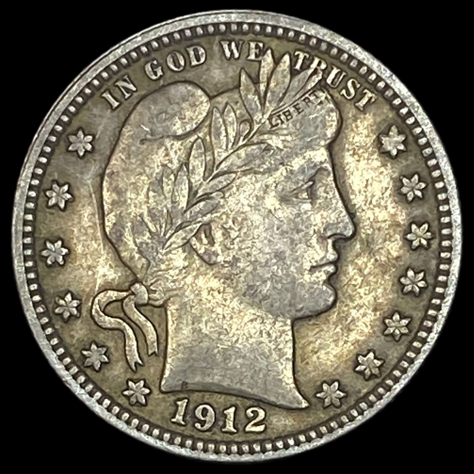 1912 Barber Silver Quarter CLOSELY UNCIRCULATED (1 of 2)