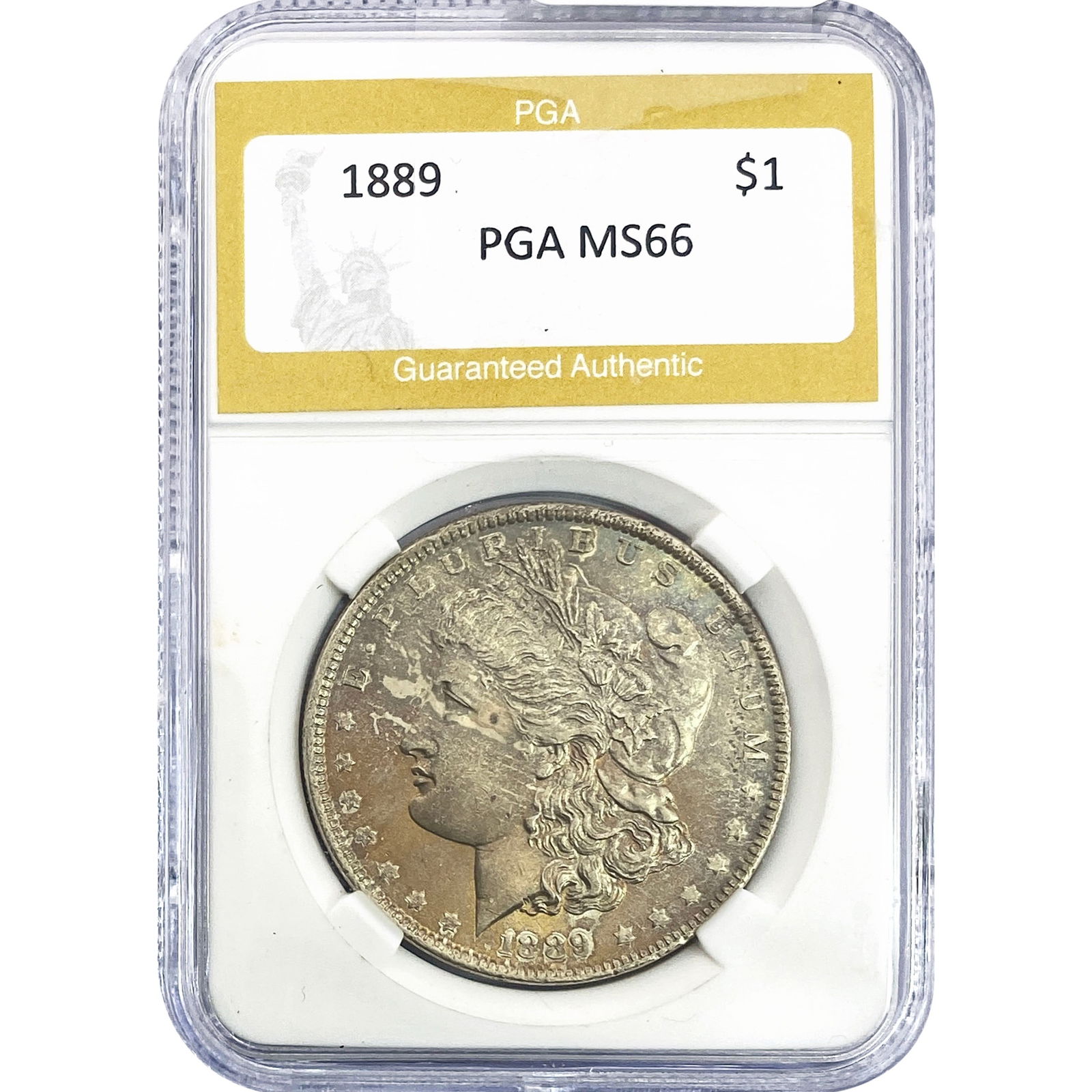 1889 Morgan Silver Dollar PGA MS66: 1889 Morgan Silver Dollar PGA MS66