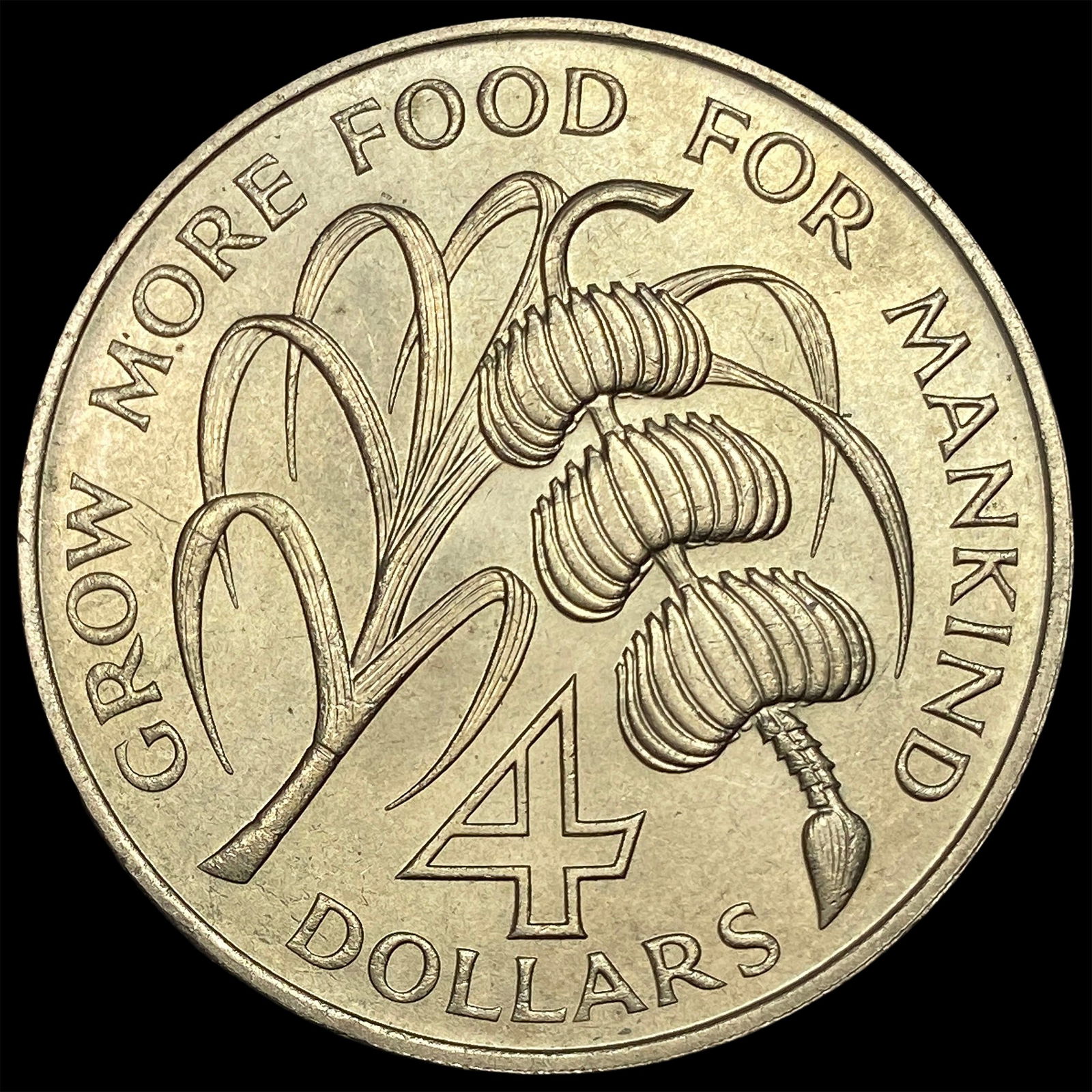 1970 St. Lucia Silver 4 Dollars UNCIRCULATED: 1970 St. Lucia Silver 4 Dollars UNCIRCULATED