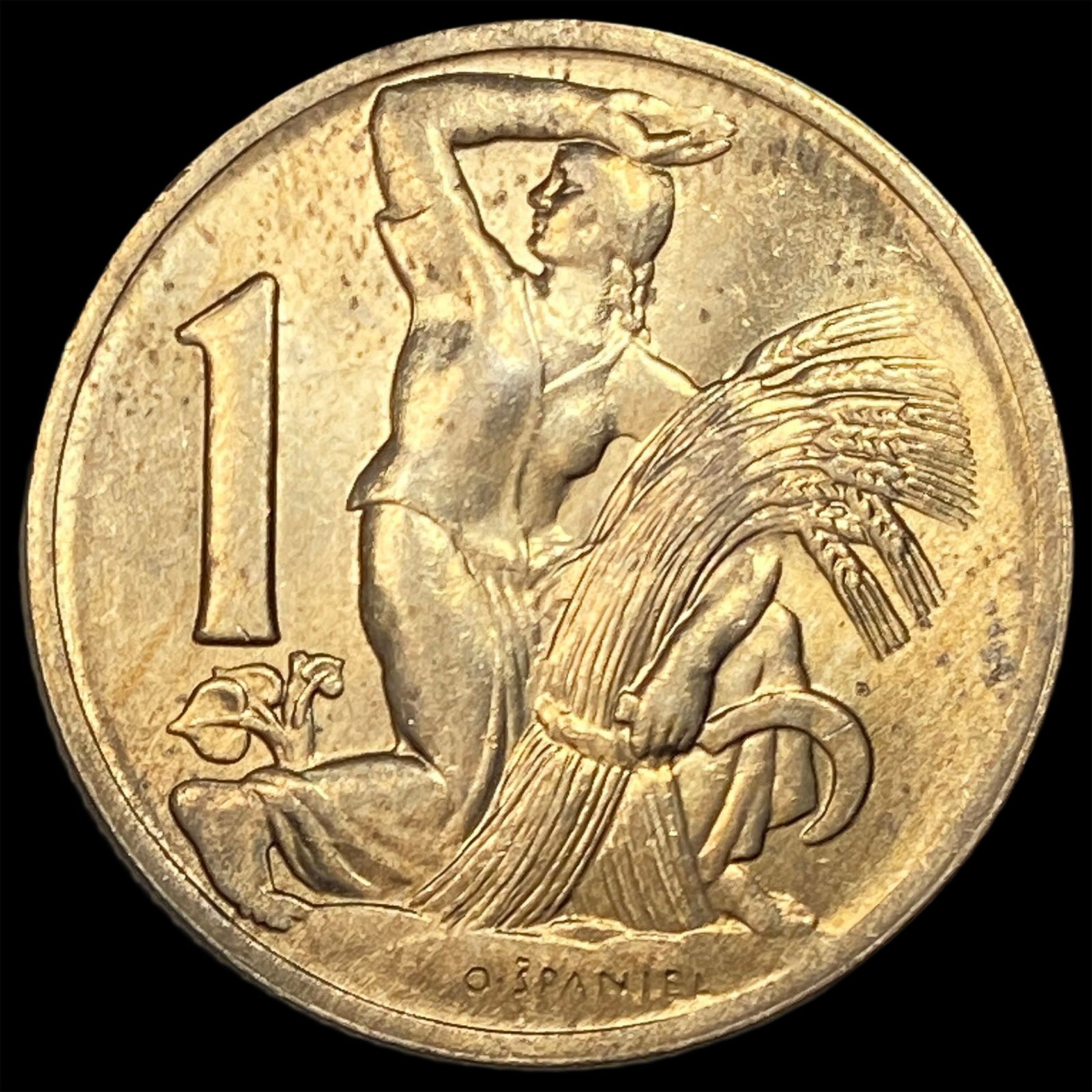 1938 Czechoslovakia 1 Koruna UNCIRCULATED (1 of 2)