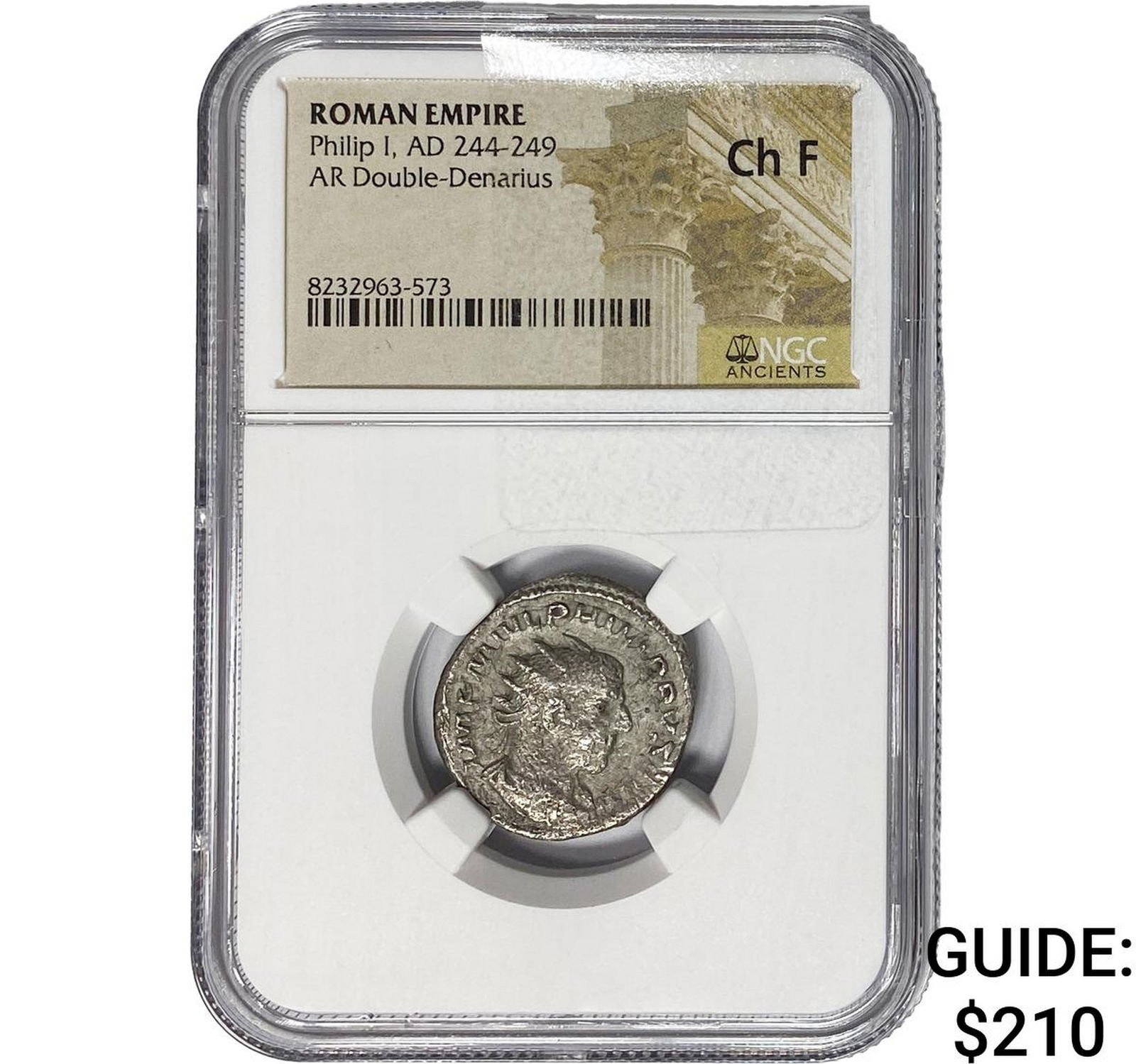 Roman Philip I, AD 244-249 Silver Dbl-Denarius: Roman Philip I, AD 244-249 Silver Dbl-Denarius