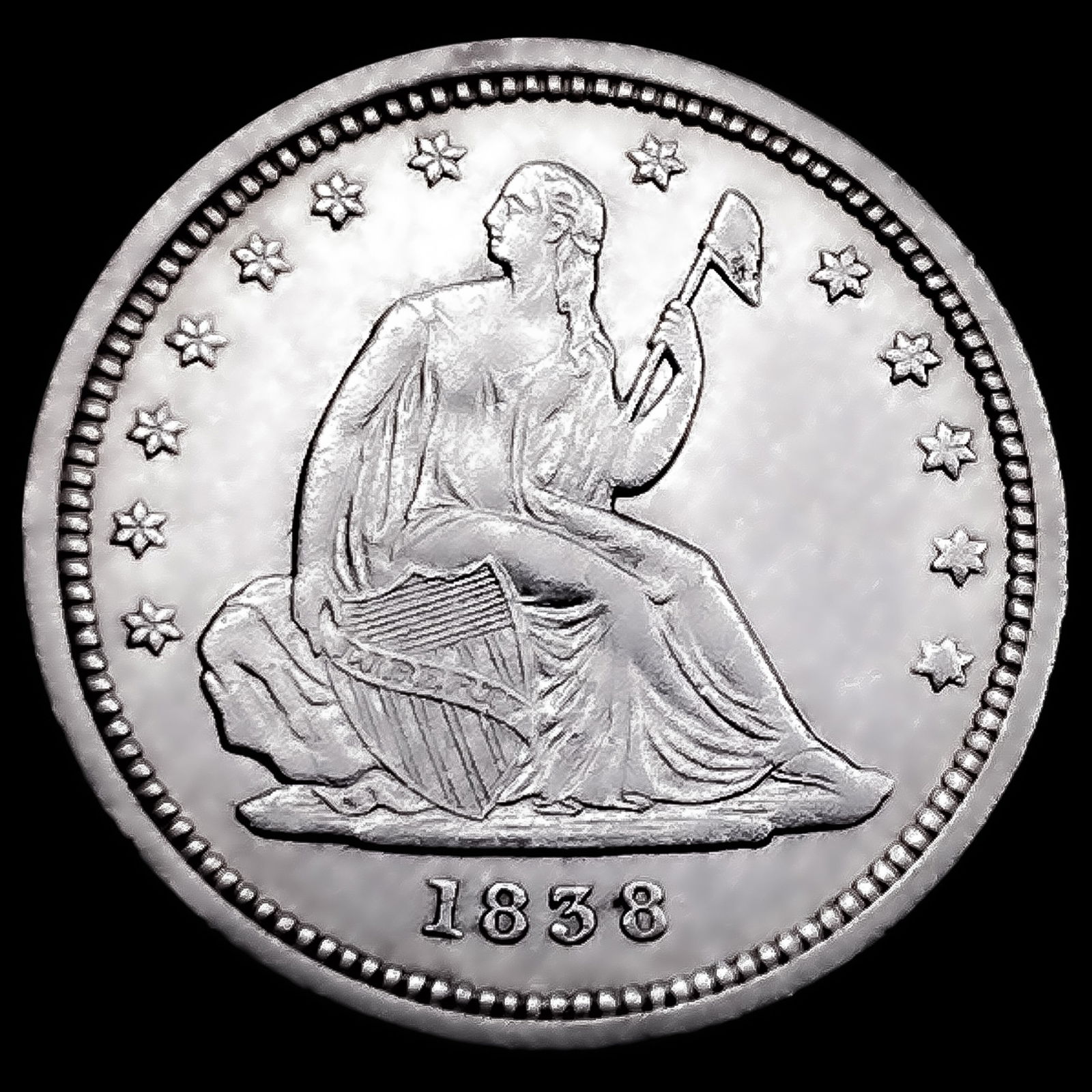 1838 Seated Liberty Quarter UNCIRCULATED: 1838 Seated Liberty Quarter UNCIRCULATED