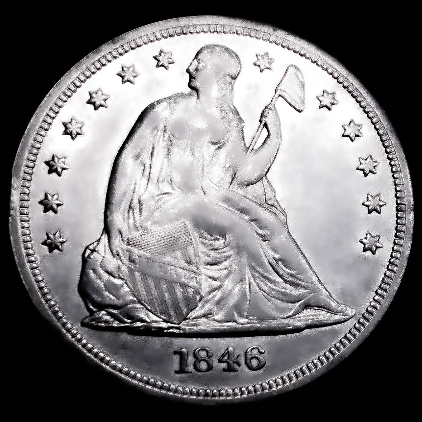 1846 Seated Liberty Dollar CHOICE AU (1 of 2)