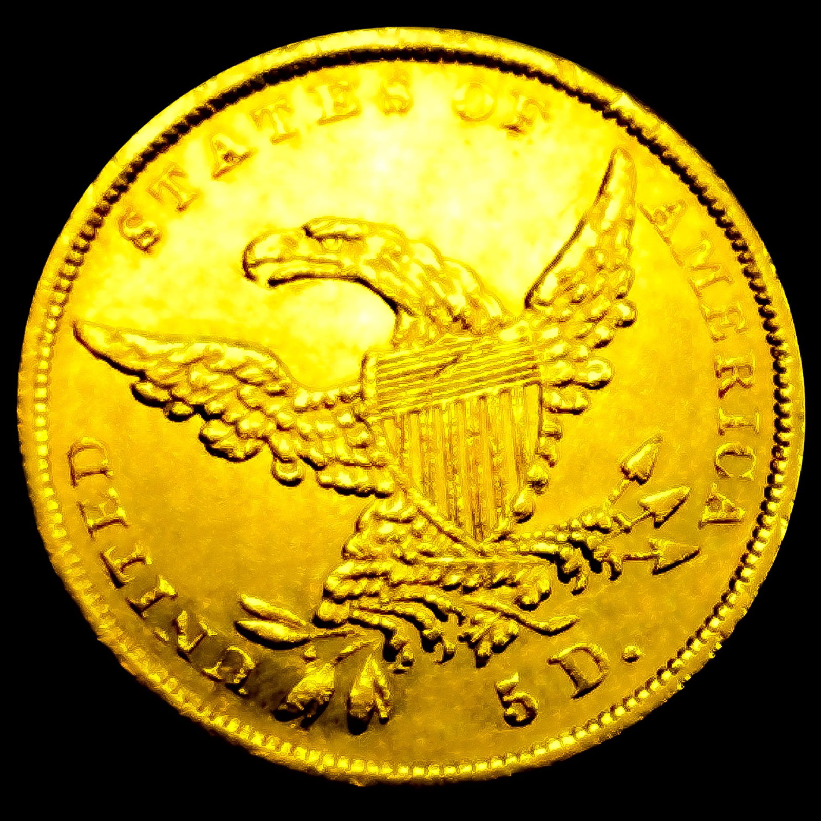 1836 $5 Gold Half Eagle - 2