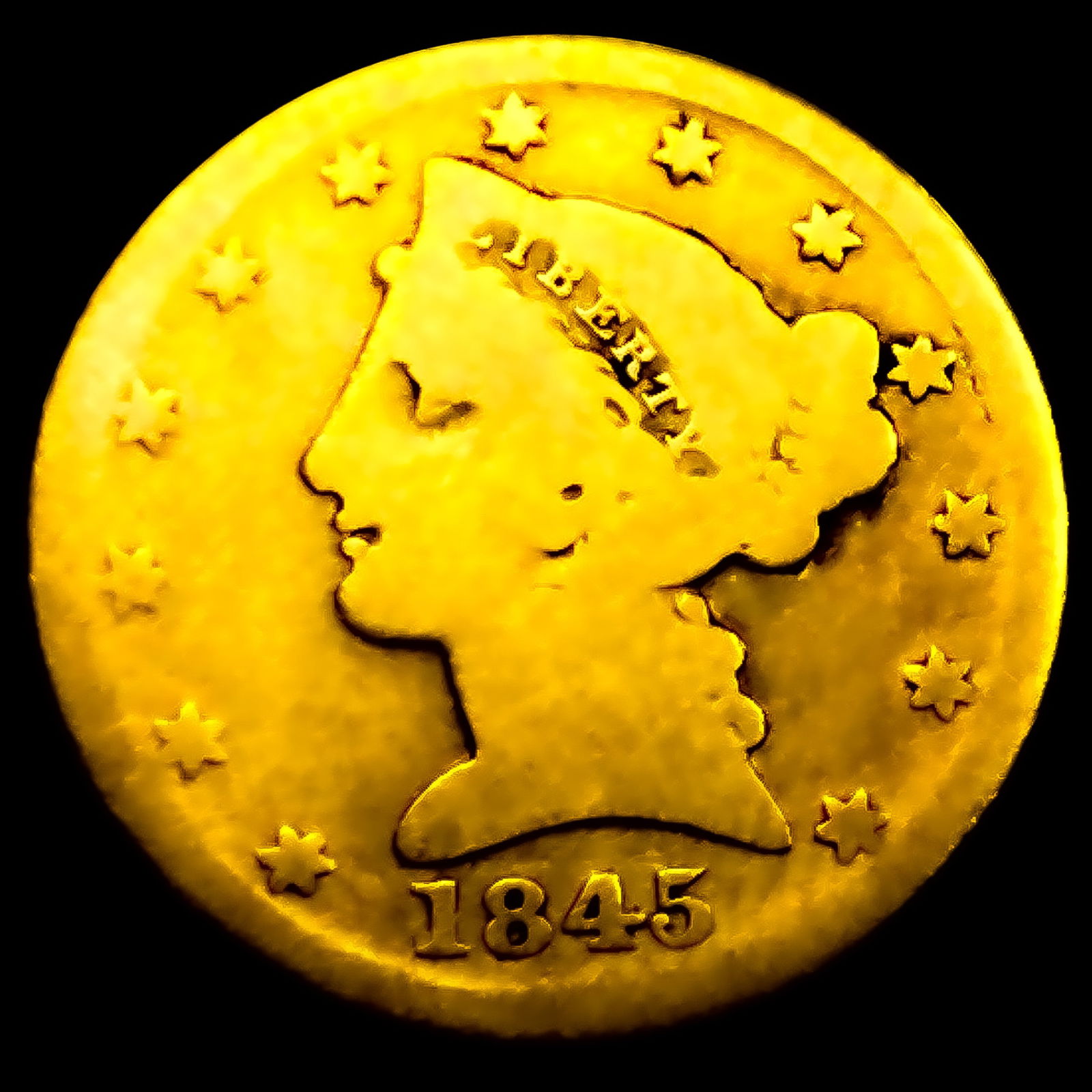 1845-D $5 Gold Half Eagle: 1845-D $5 Gold Half Eagle