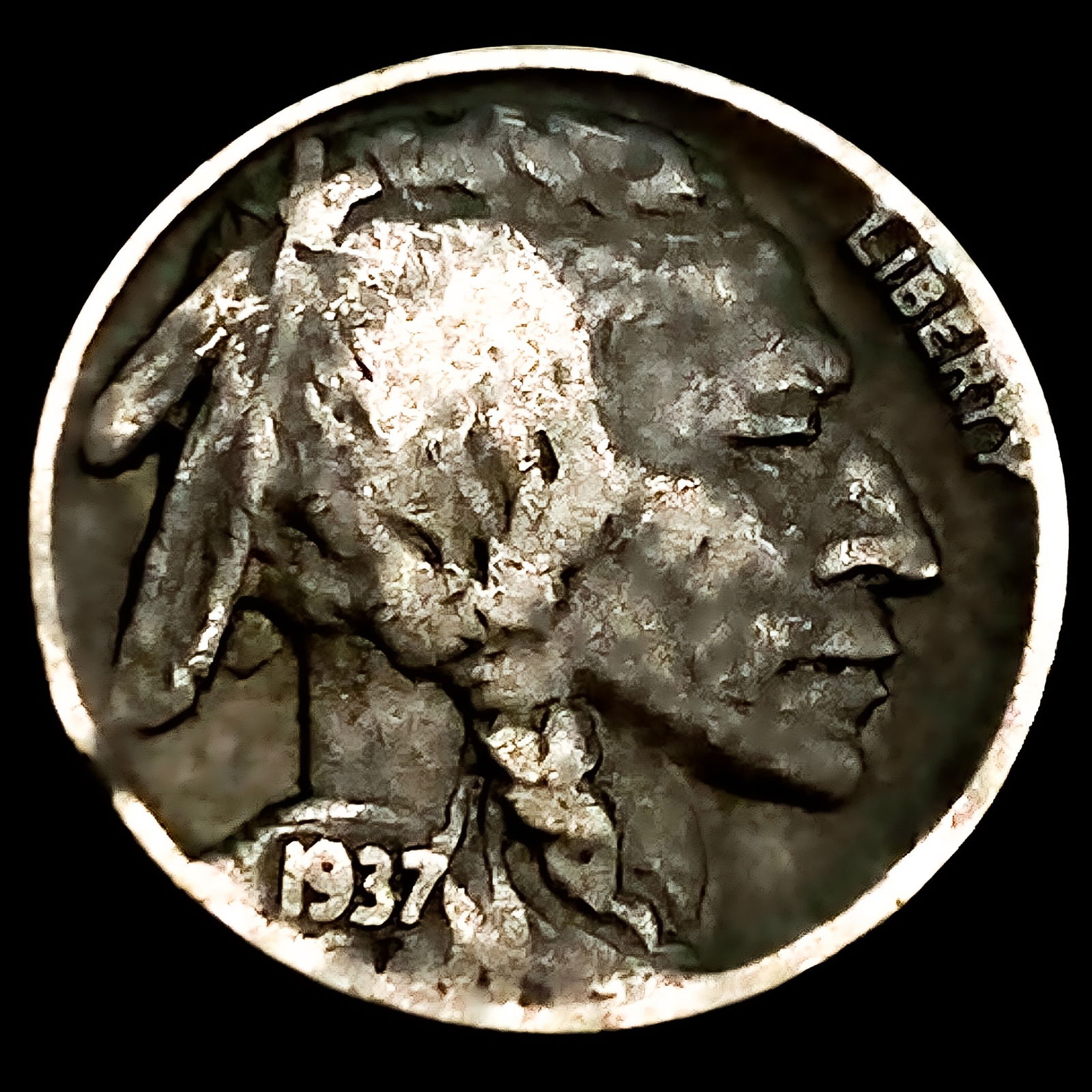 1937-D 3 Leg Buffalo Nickel NEARLY UNCIRCULATED (1 of 2)
