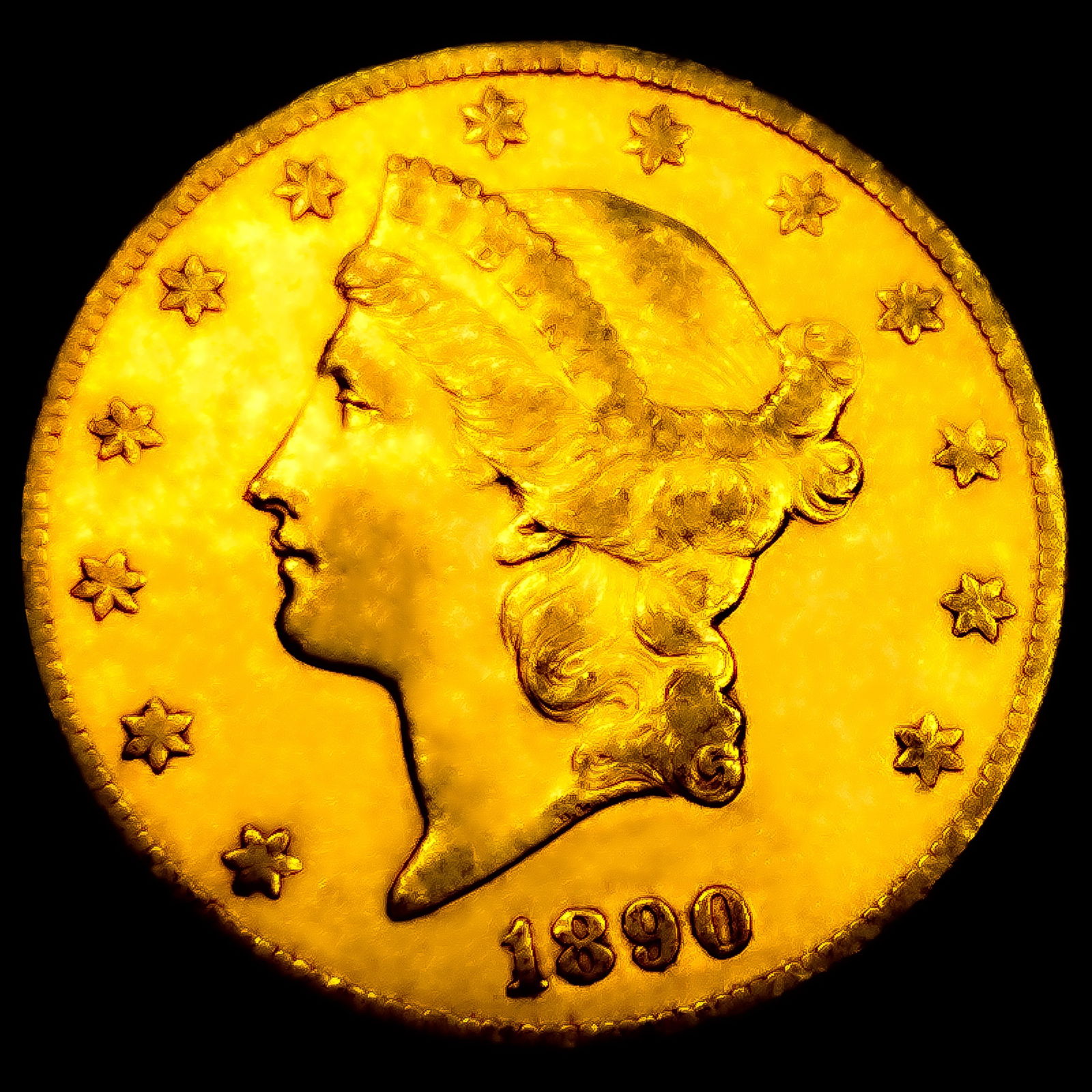 1890-CC $20 Gold Double Eagle CLOSELY UNCIRCULATED+ (1 of 2)