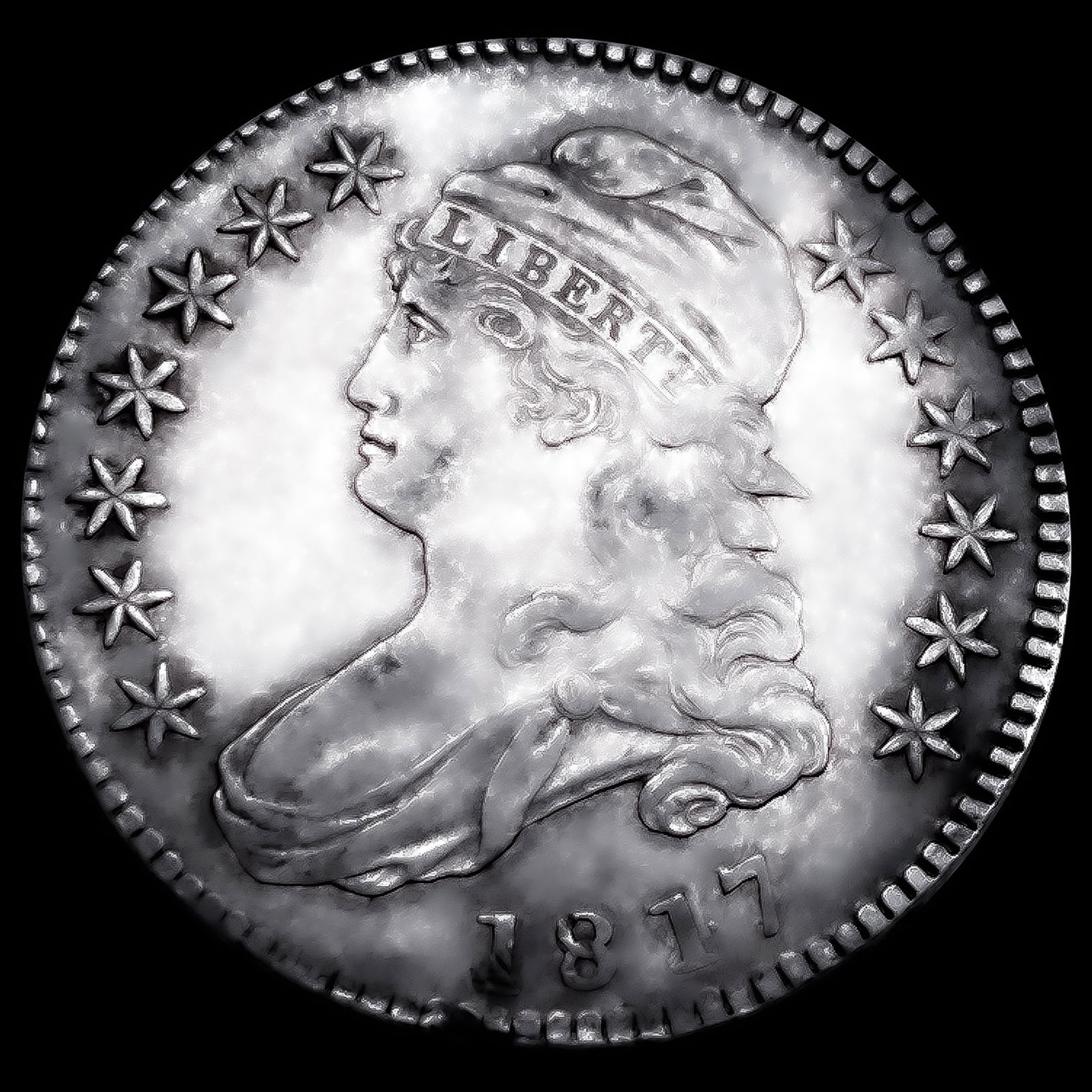 1817 O-103 Punctuated Dt Capped Bust Half Dollar: 1817 O-103 Punctuated Dt Capped Bust Half Dollar