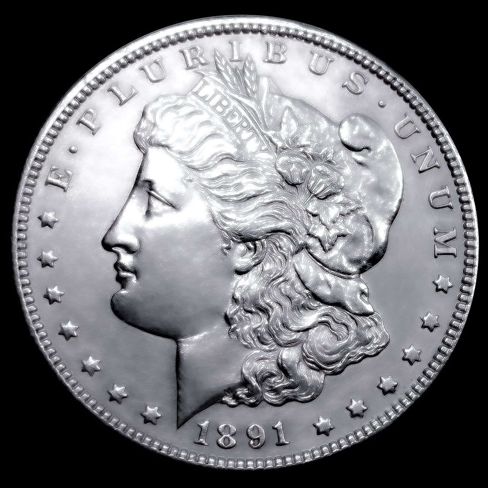 1891-CC Morgan Silver Dollar CHOICE BU: 1891-CC Morgan Silver Dollar CHOICE BU