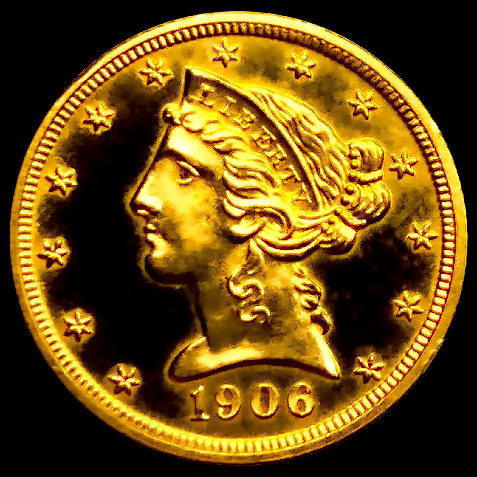 1906 $5 Gold Half Eagle: 1906 $5 Gold Half Eagle