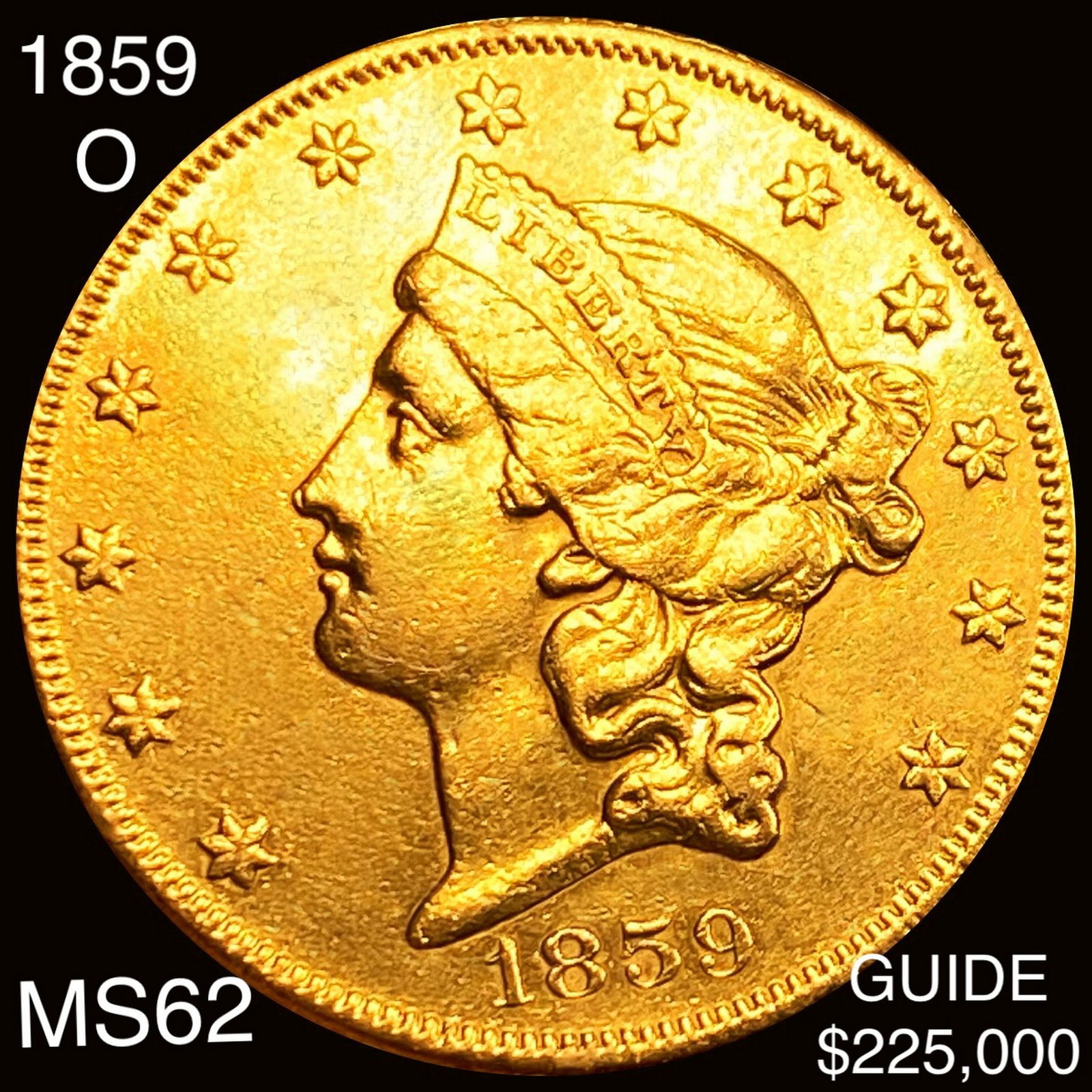 1859-O $20 Gold Double Eagle (1 of 2)