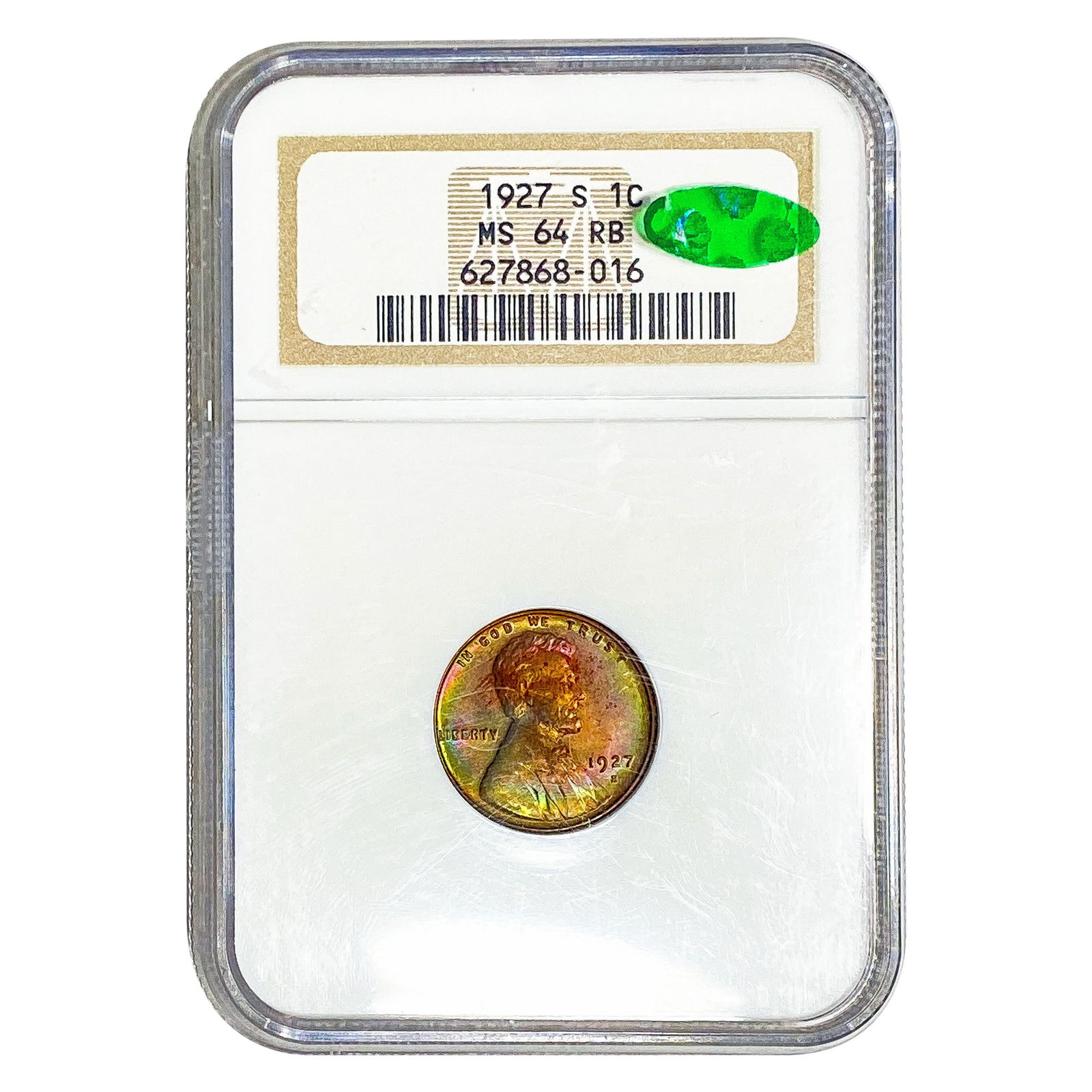 1927-S CAC Wheat Cent NGC MS64 RB (1 of 2)