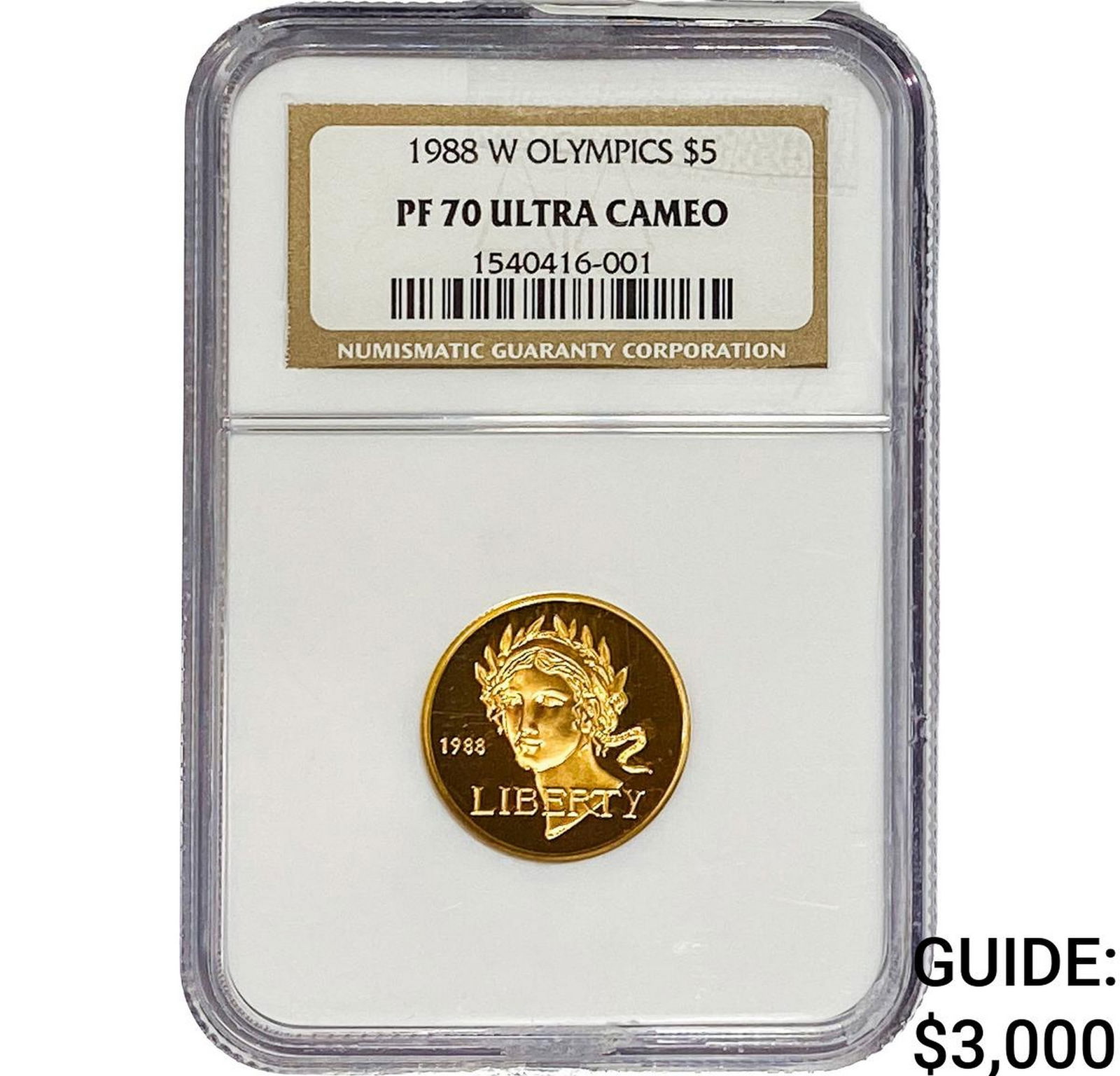 1988-W .2419oz Gold $5 Olympics NGC PF70 UC (1 of 2)