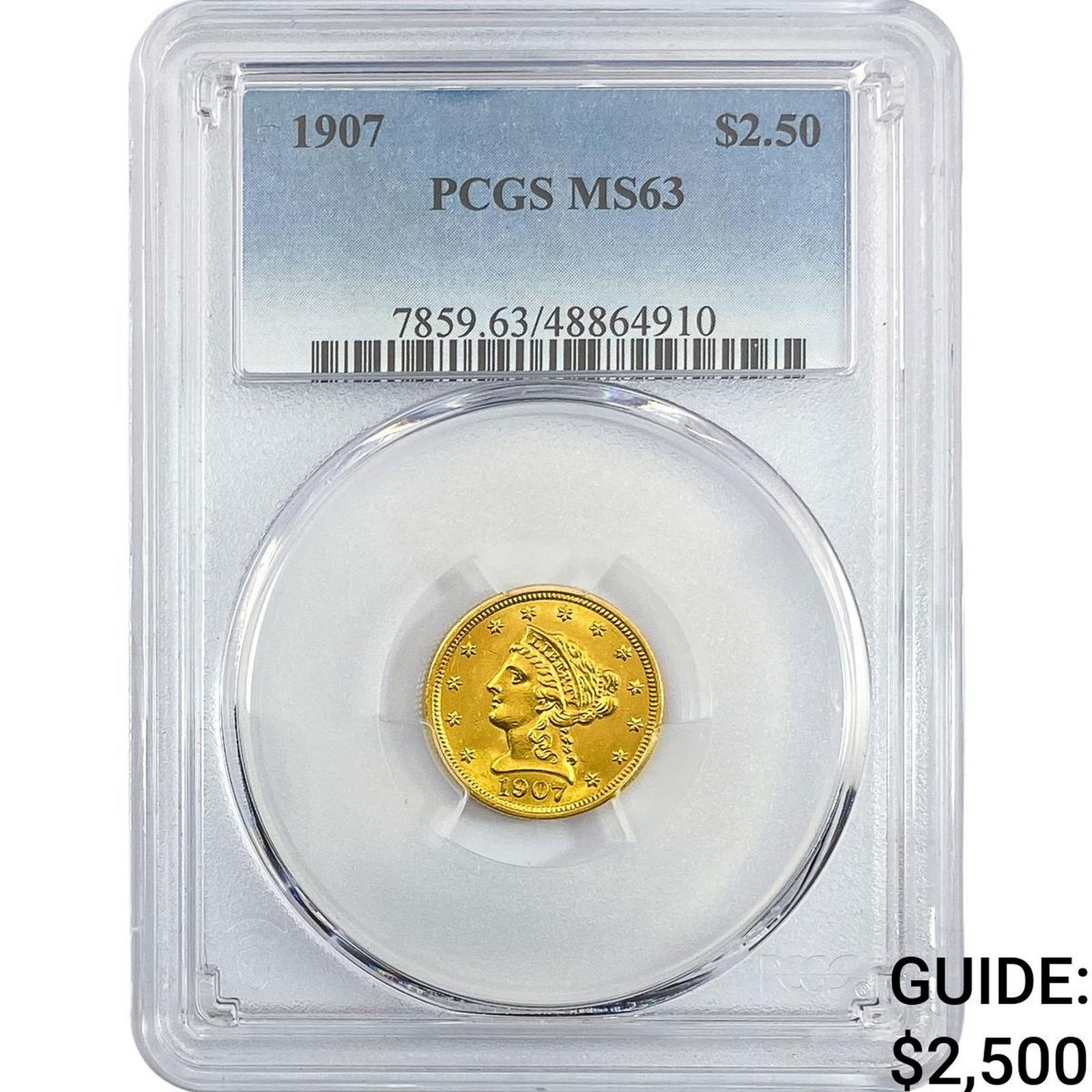 1907 $2.50 Gold Quarter Eagle PCGS MS63 (1 of 2)
