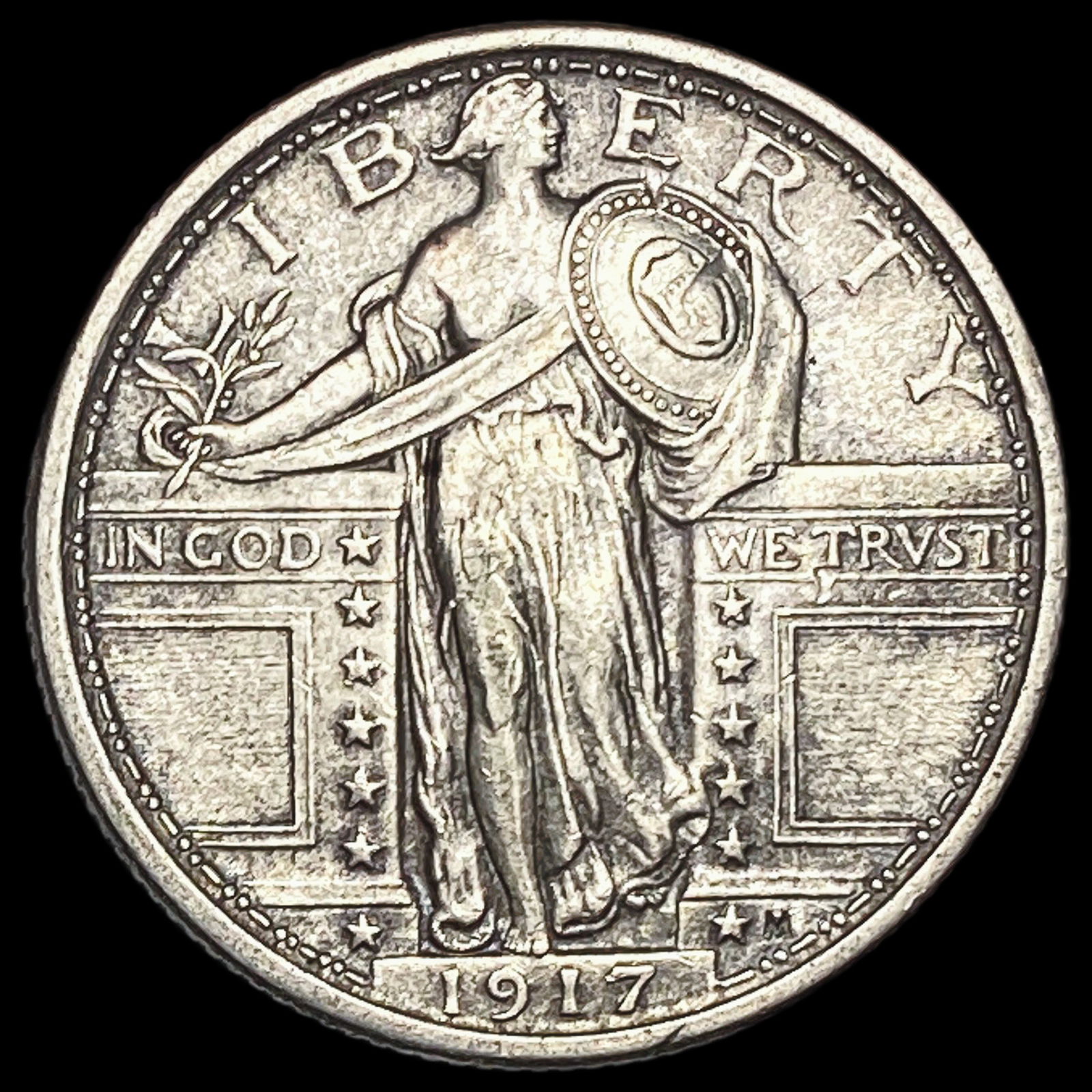 1917 Type 1 Standing Liberty Quarter CHOICE AU (1 of 2)