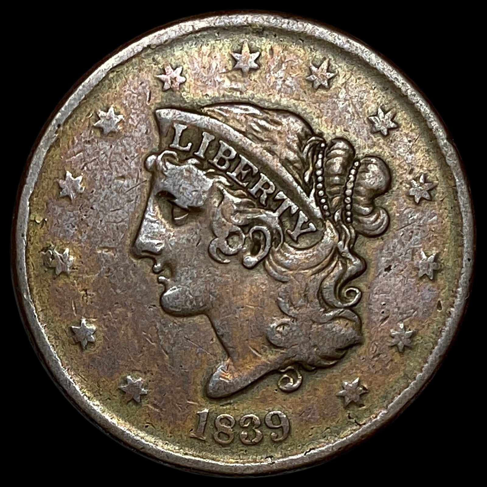 1839 Coronet Head Large Cent HIGH GRADE (1 of 2)